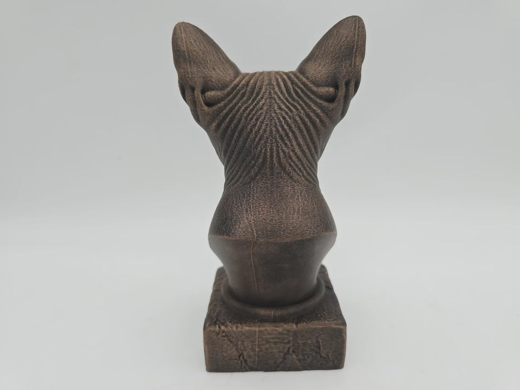 Bust of a sphinx bust cat statue - home decor cat lover gift him her handpainted ornament