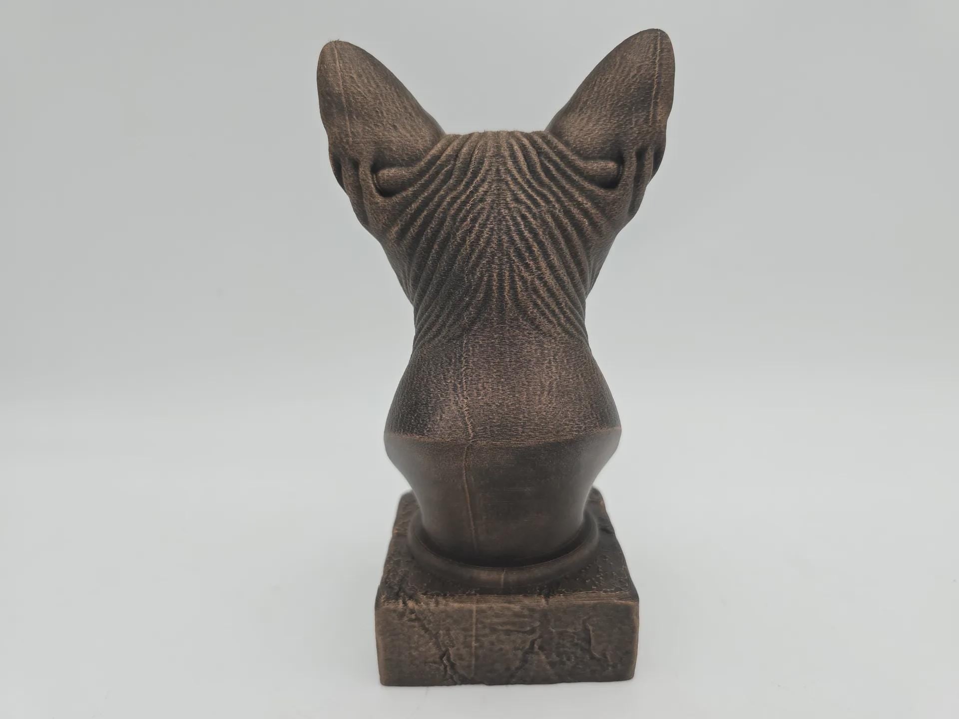 Bust of a sphinx bust cat statue - home decor cat lover gift him her handpainted ornament