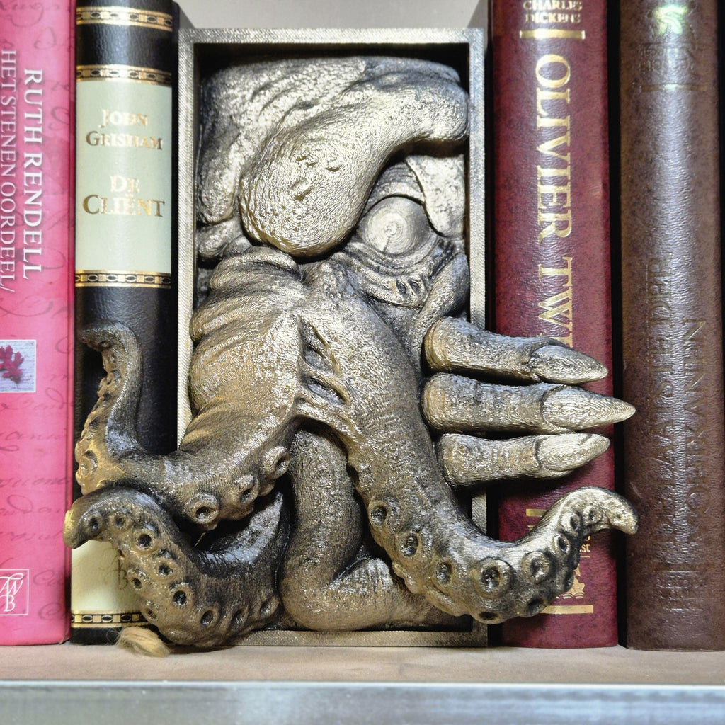 Unique Cultist Book Nook - 3D Printed bookshelf fantasy decor bookend