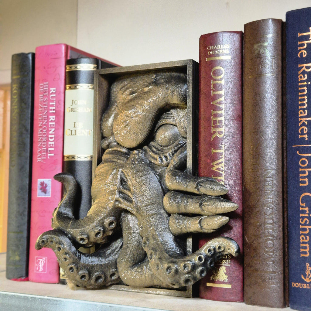Unique Cultist Book Nook - 3D Printed bookshelf fantasy decor bookend