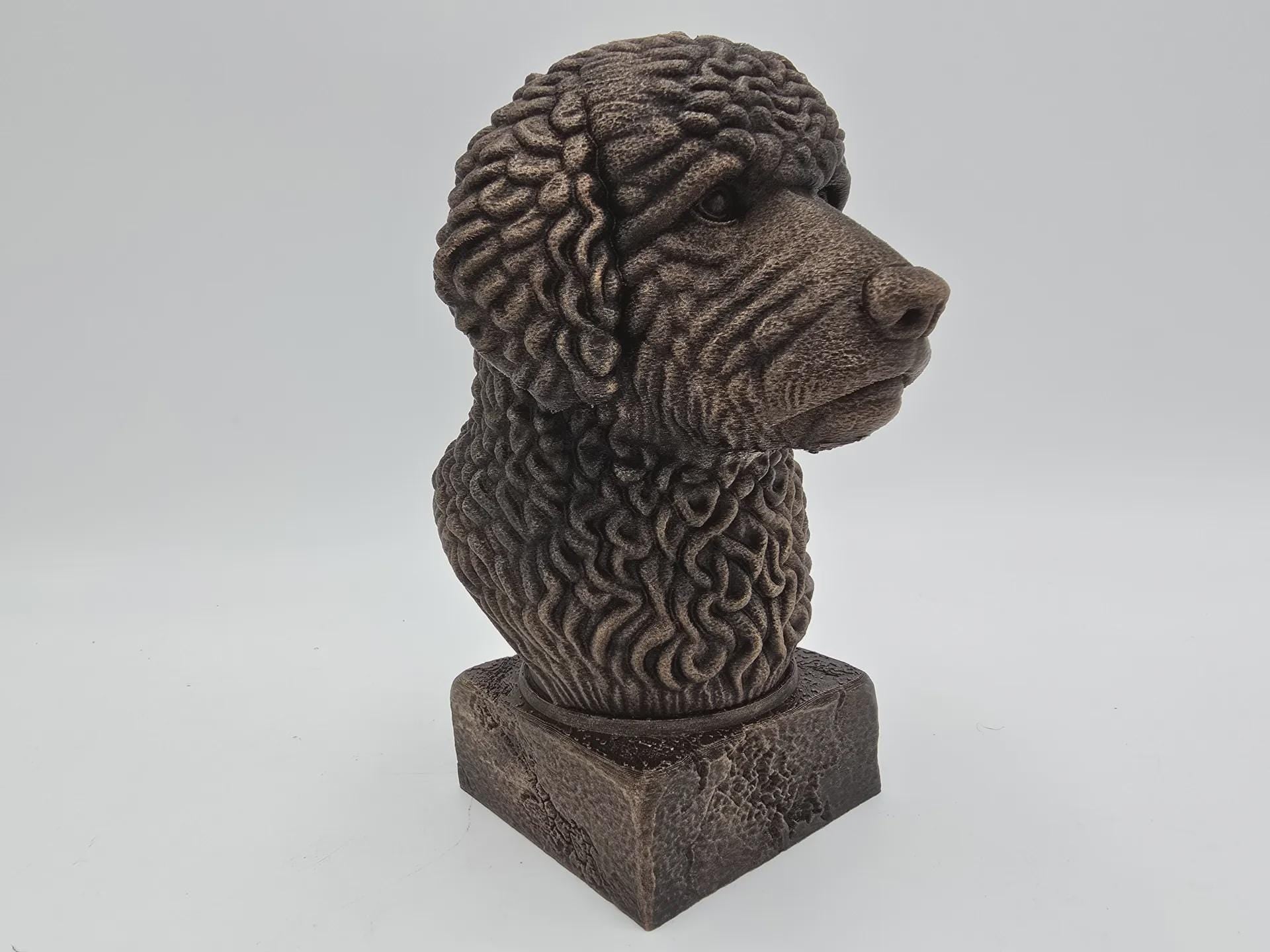 Büste einer spanischen Wasserbüste, Hundestatue – Wohndeko, Hundeliebhaber, Geschenk für ihn oder sie, handbemalt