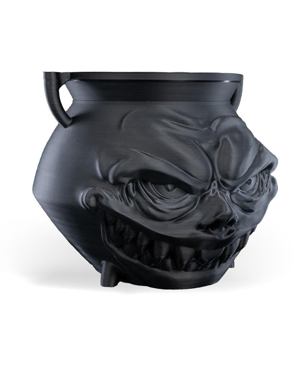 Gothic Demon Cauldron Candy Bowl – 3D Printed Halloween Decoration, Creepy Skull Pot for Treats & Decor