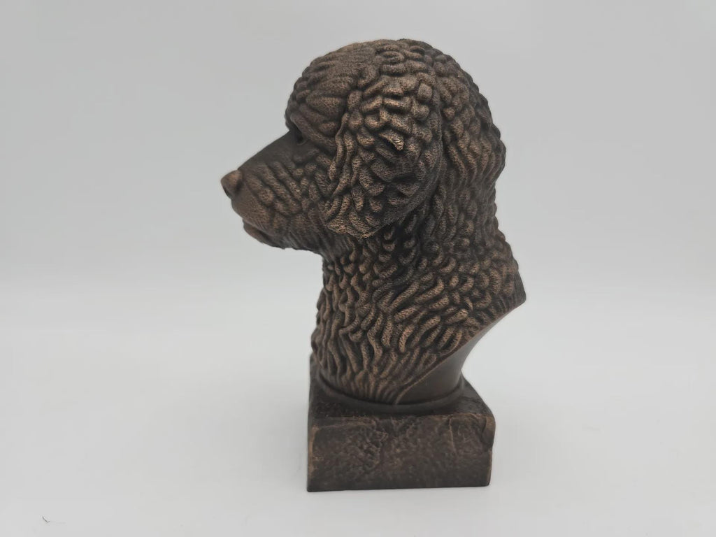 Büste einer spanischen Wasserbüste, Hundestatue – Wohndeko, Hundeliebhaber, Geschenk für ihn oder sie, handbemalt