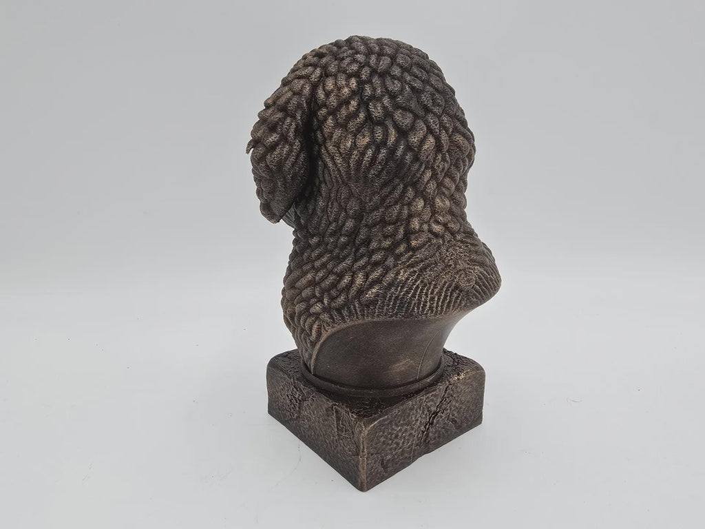 Büste einer spanischen Wasserbüste, Hundestatue – Wohndeko, Hundeliebhaber, Geschenk für ihn oder sie, handbemalt