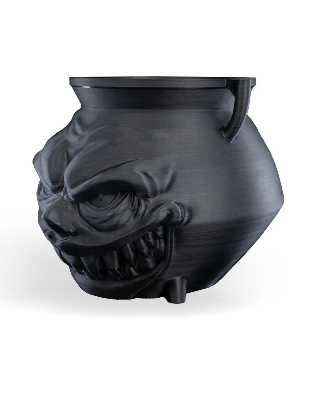 Gothic Demon Cauldron Candy Bowl – 3D Printed Halloween Decoration, Creepy Skull Pot for Treats & Decor