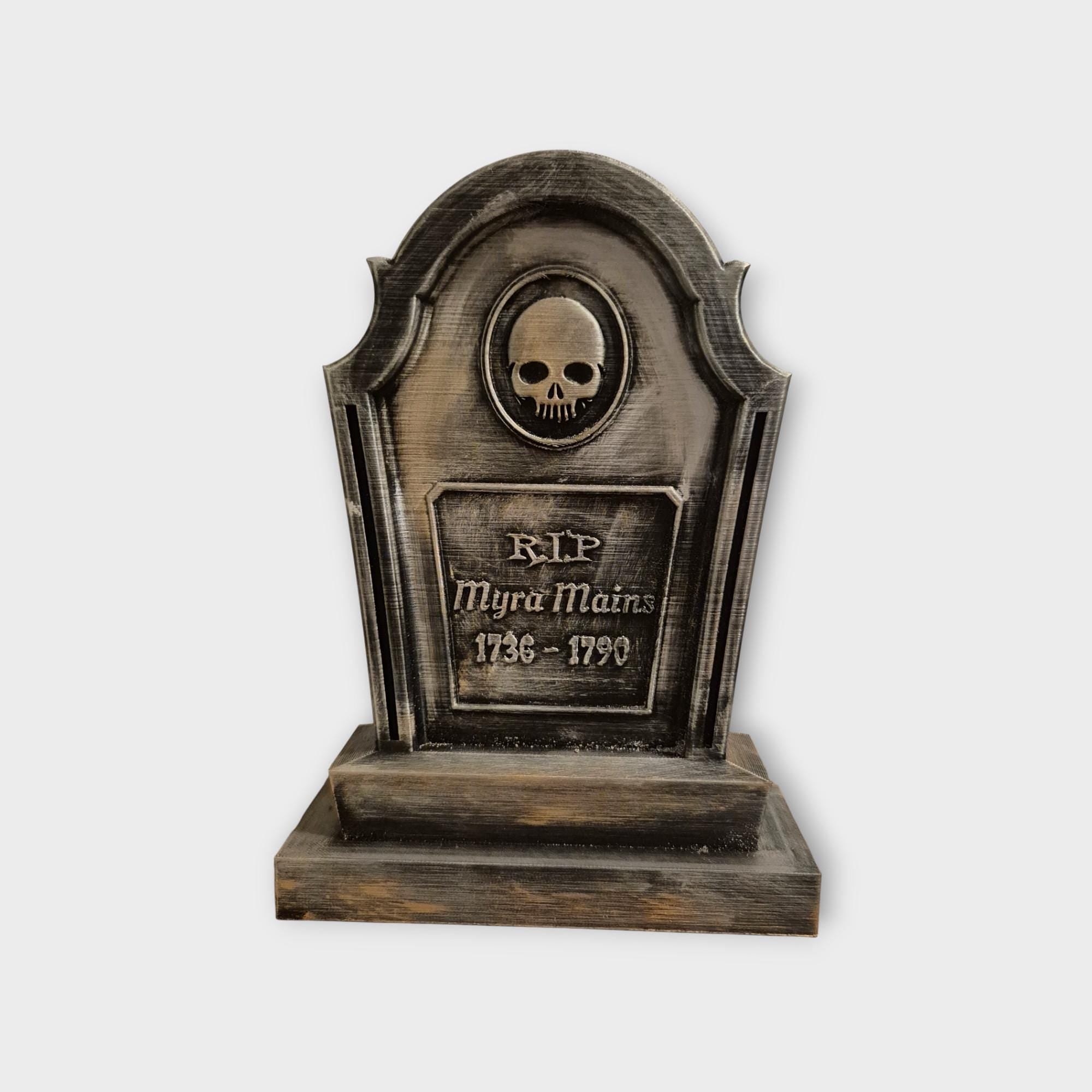 Custom Halloween Tombstone – Personalized Gravestone Decoration – Dark Academia – Spooky Gothic Decor – Haunted House Prop