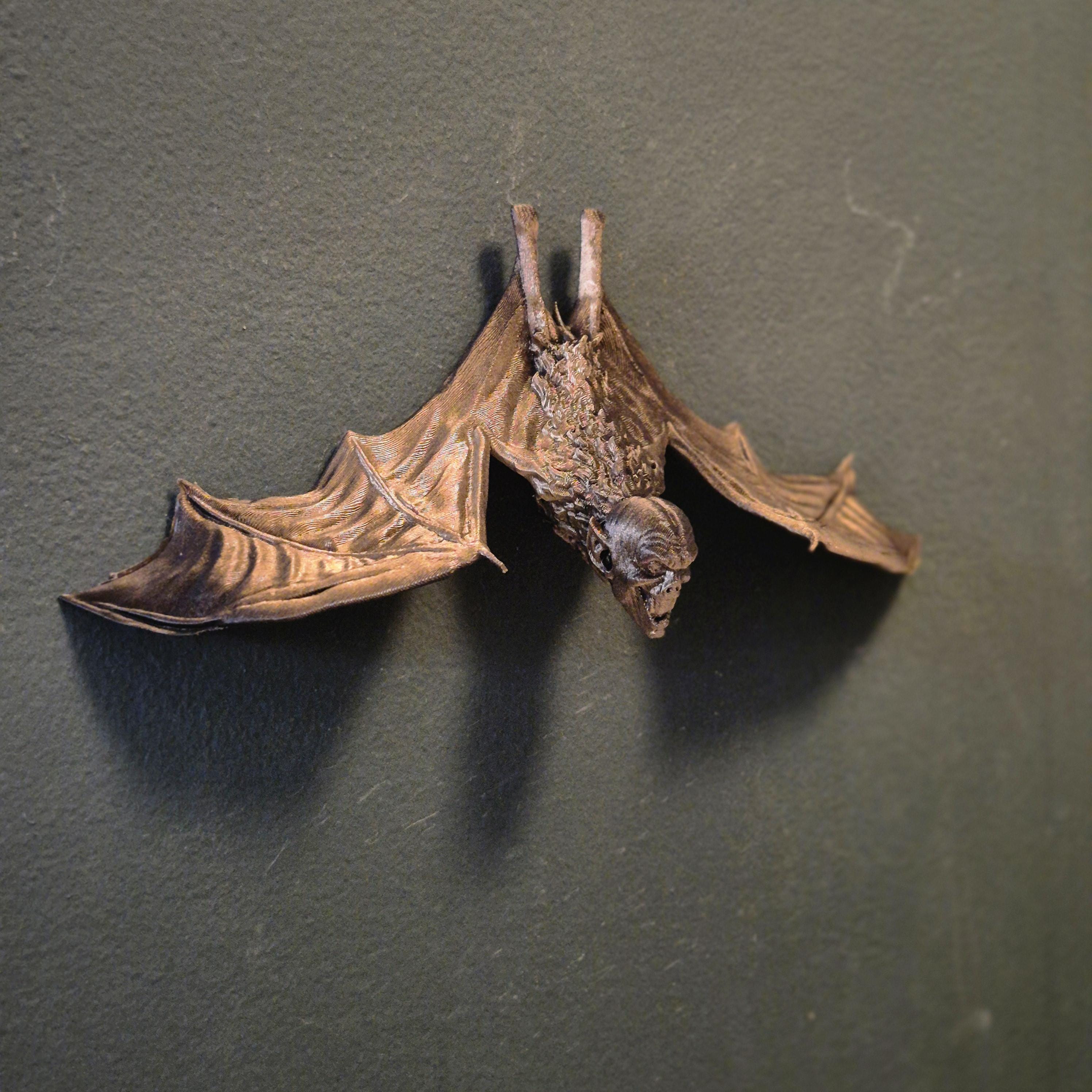 Gothic Bat Wall Sculpture | Hanging Bat Occult Decor | Dark Baroque Halloween Wall Art | Dark academie
