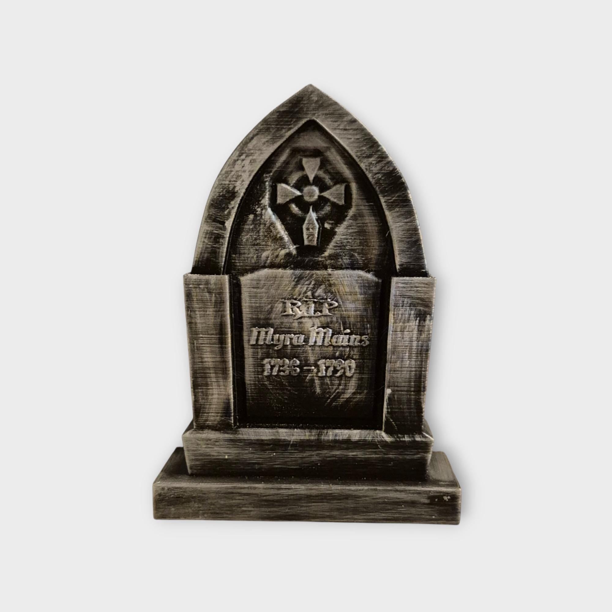 Custom Halloween Tombstone – Personalized Gravestone Decoration – Dark Academia – Spooky Gothic Decor – Haunted House Prop