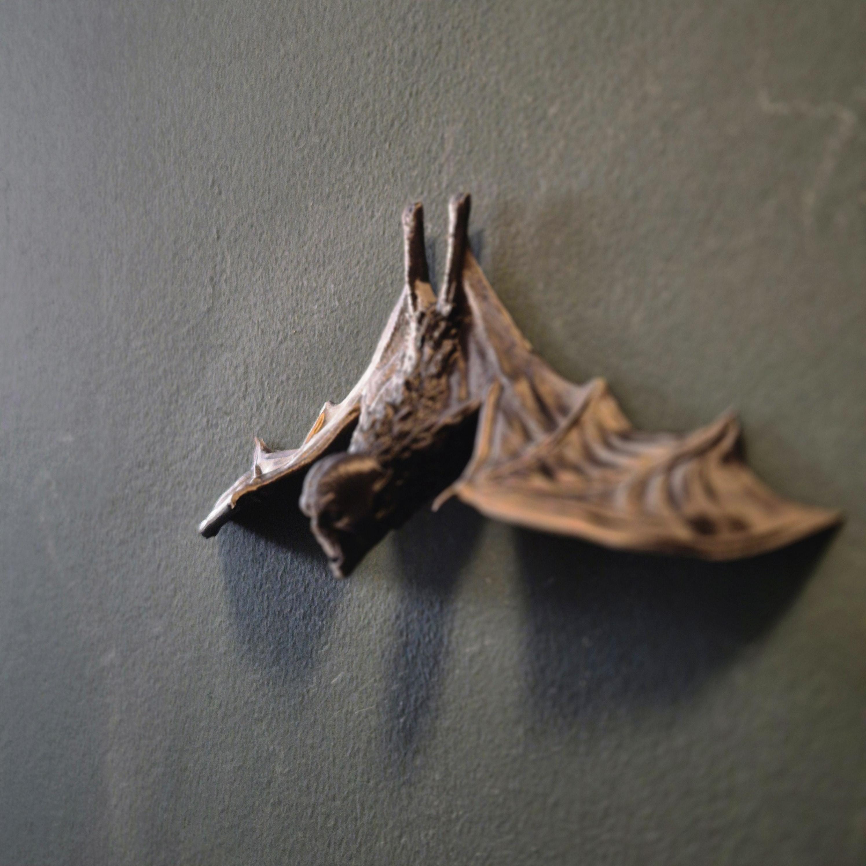 Gothic Bat Wall Sculpture | Hanging Bat Occult Decor | Dark Baroque Halloween Wall Art | Dark academie