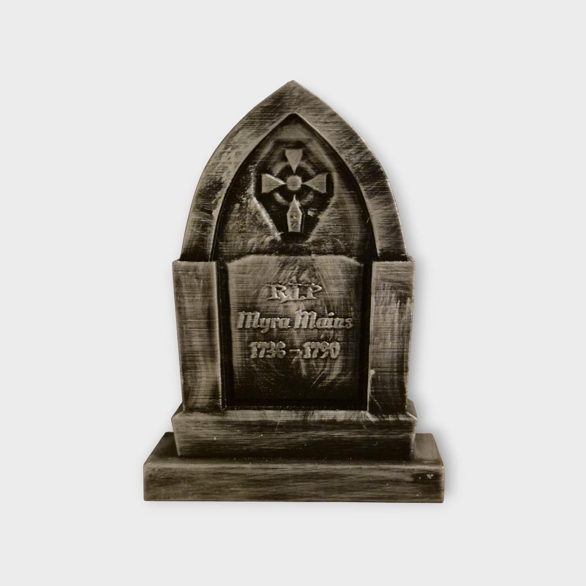 Custom Halloween Tombstone – Personalized Gravestone Decoration – Dark Academia – Spooky Gothic Decor – Haunted House Prop