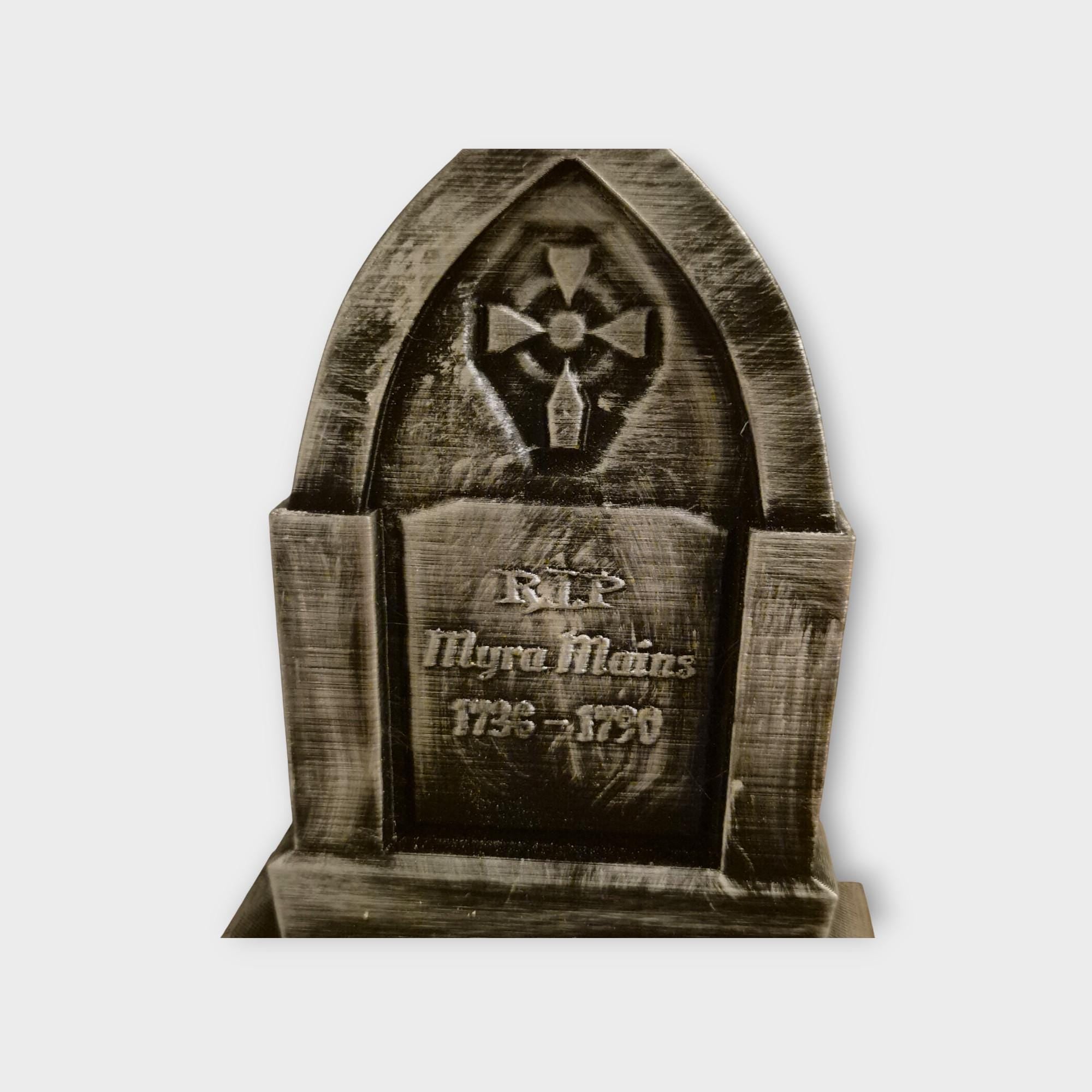 Personalisierter Halloween Grabstein – Personalisierte Grabsteindekoration – Dark Academia – Gruseliges Gothic Dekor – Spukhaus Requisite