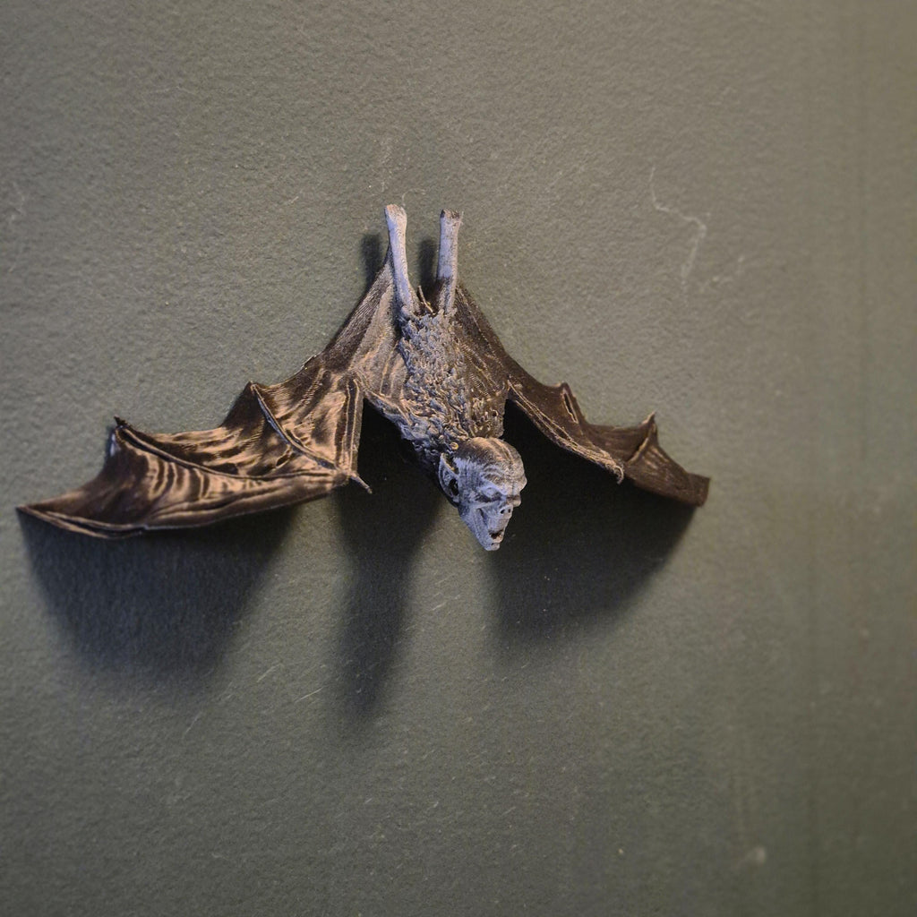 Gothic Bat Wall Sculpture | Hanging Bat Occult Decor | Dark Baroque Halloween Wall Art | Dark academie