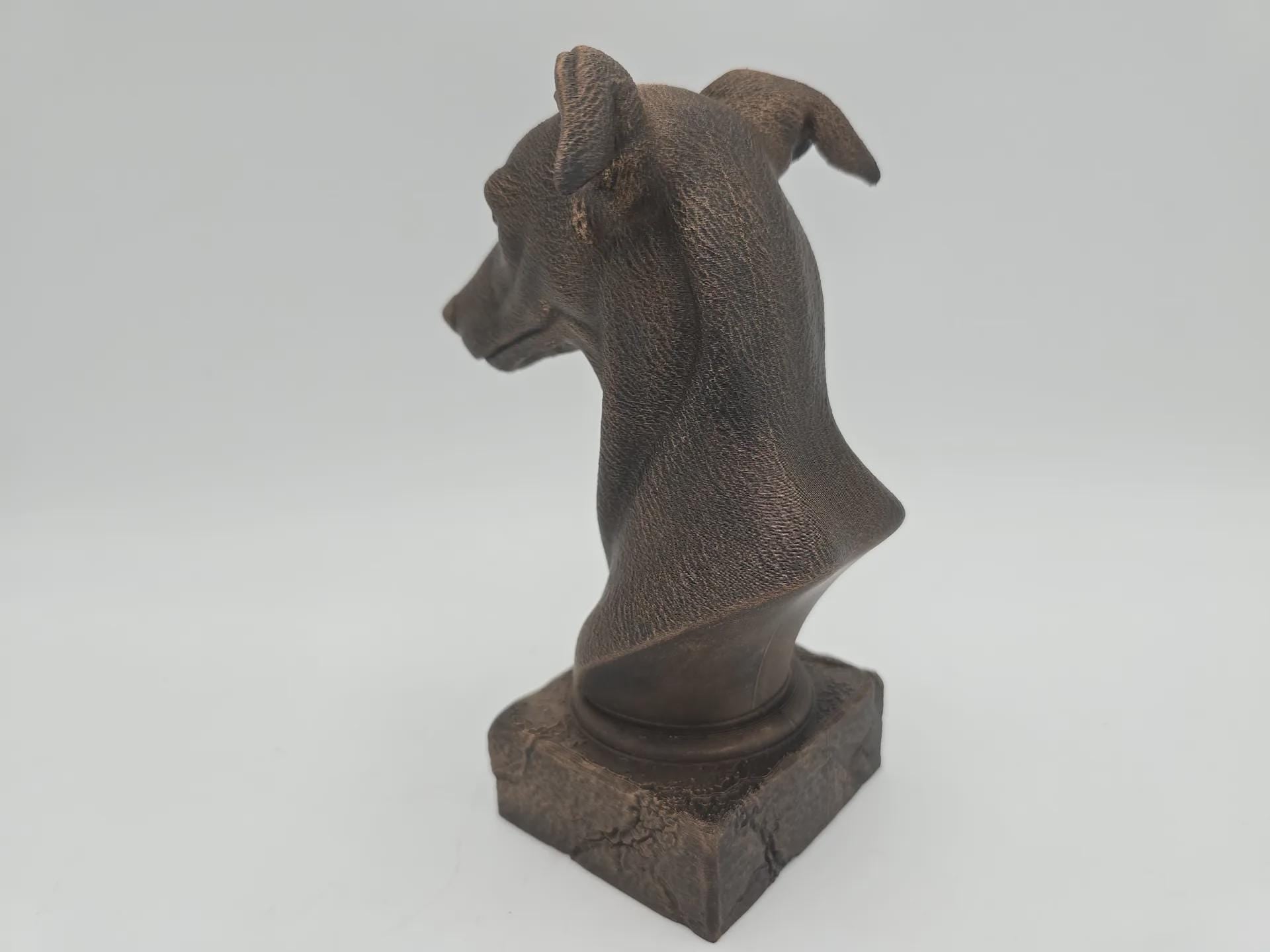 Bust of a whippet bust dog statue - home decor dog lover gift him her handpainted ornament