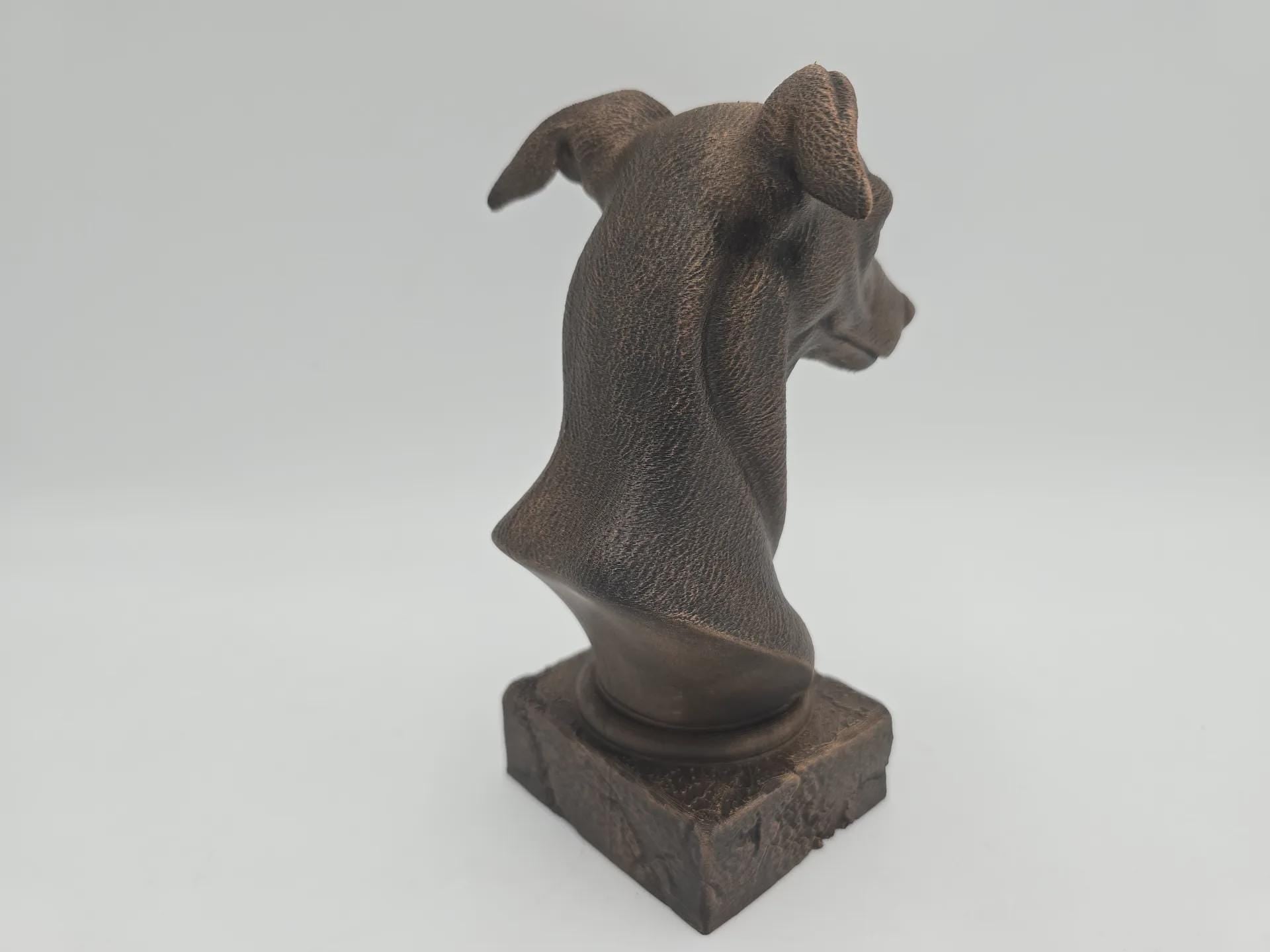 Bust of a whippet bust dog statue - home decor dog lover gift him her handpainted ornament