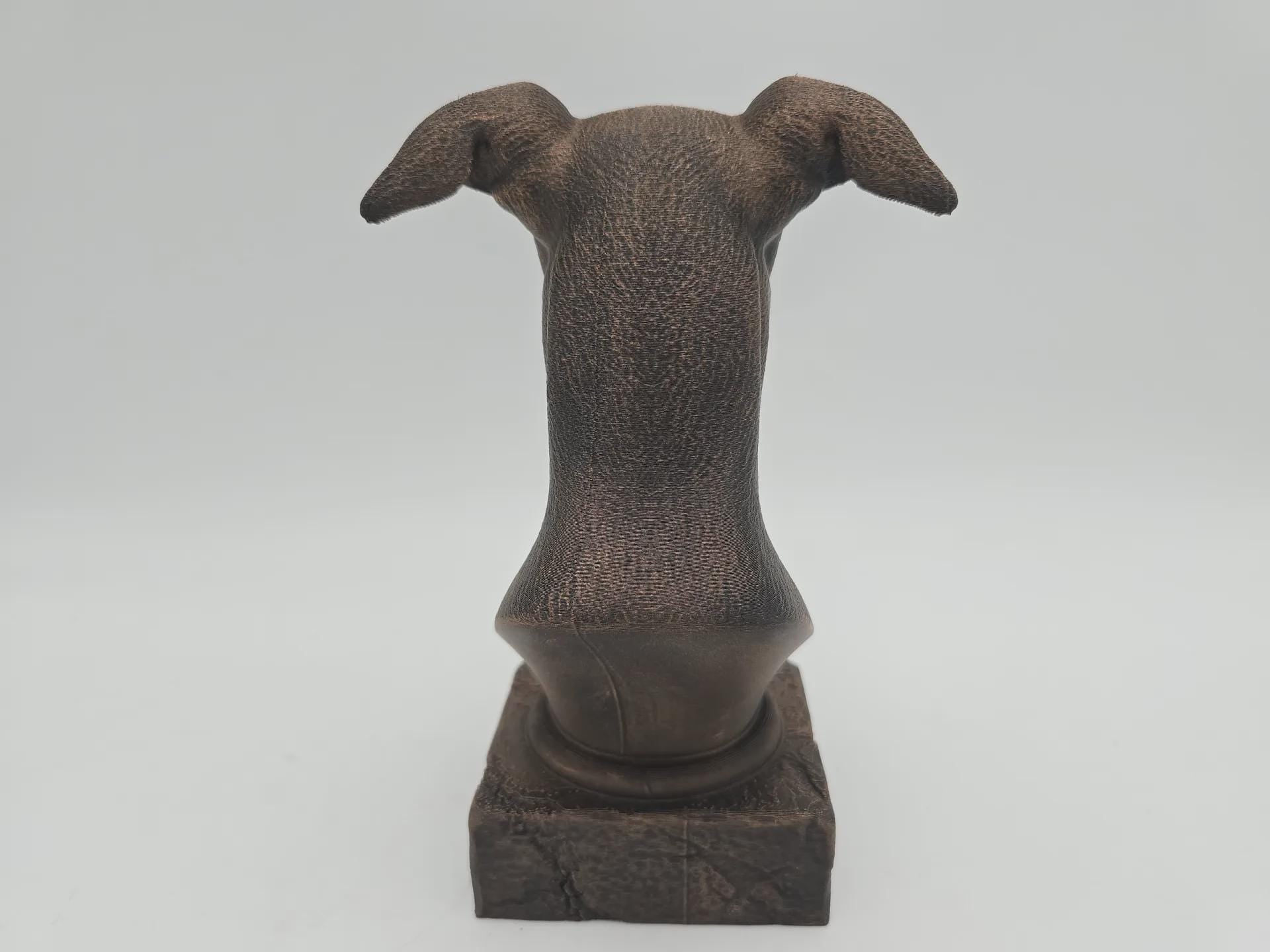 Bust of a whippet bust dog statue - home decor dog lover gift him her handpainted ornament