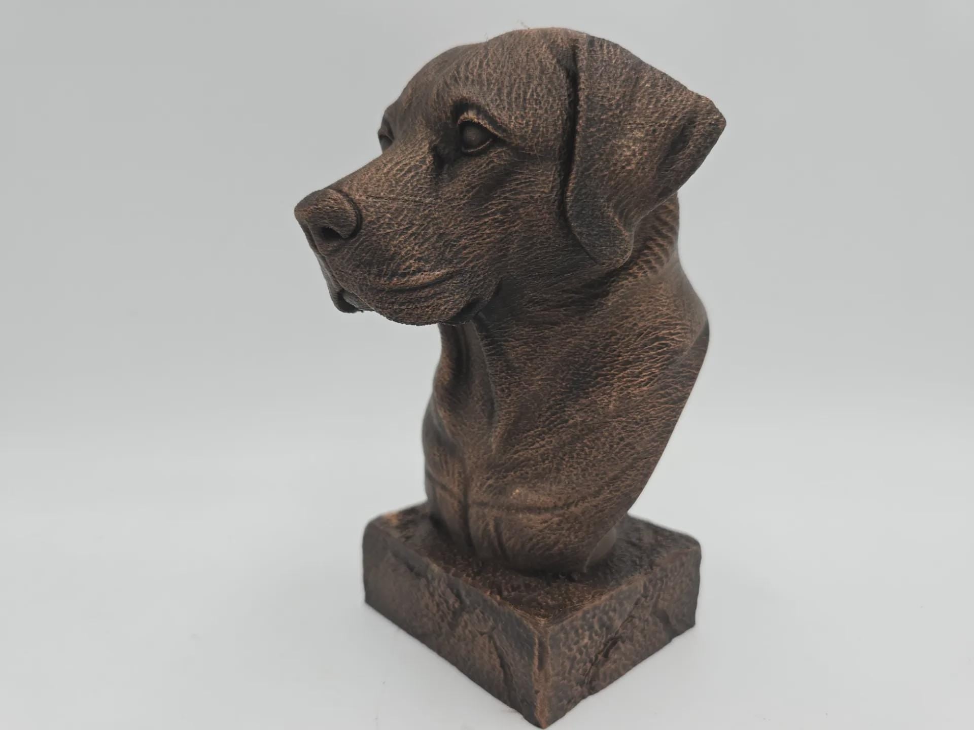 Bust of a labrador statue - home decor dog  lover handpainted ornament