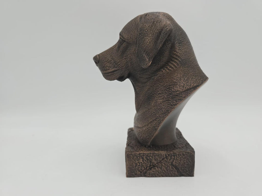 Bust of a labrador statue - home decor dog  lover handpainted ornament