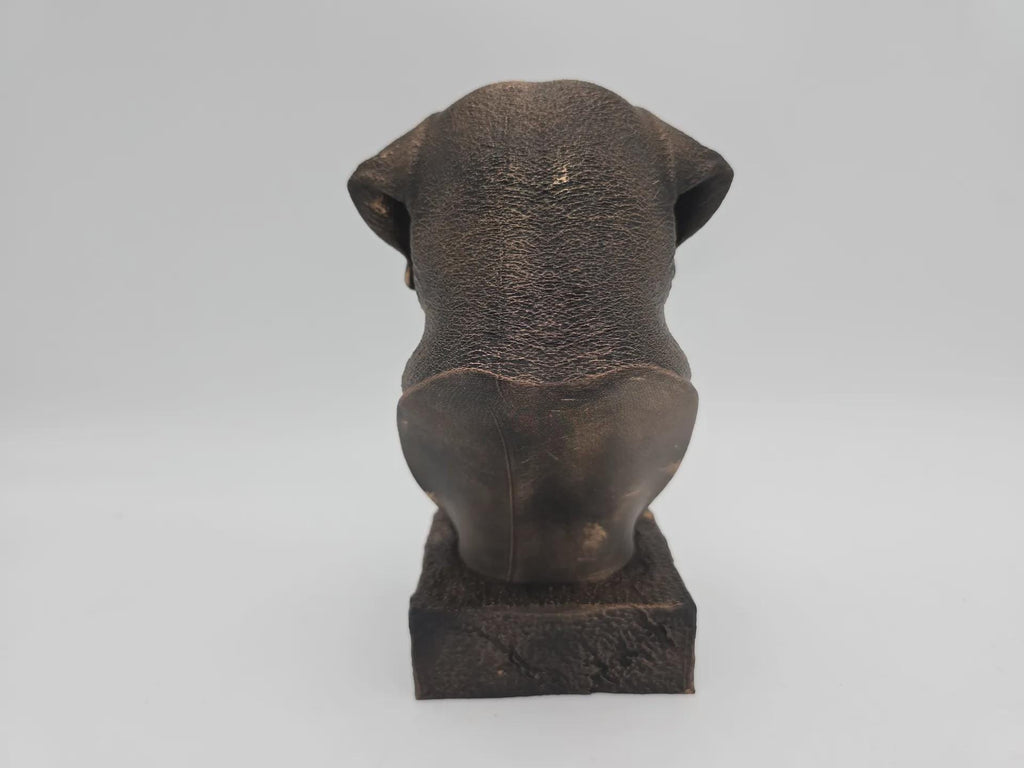 Bust of a labrador statue - home decor dog  lover handpainted ornament