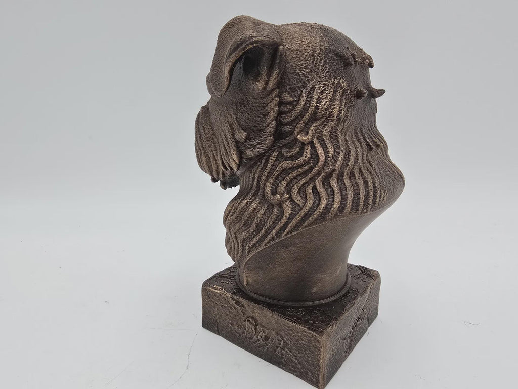 Bust of a brussels griffon dog statue - home decor dog lover handpainted ornament