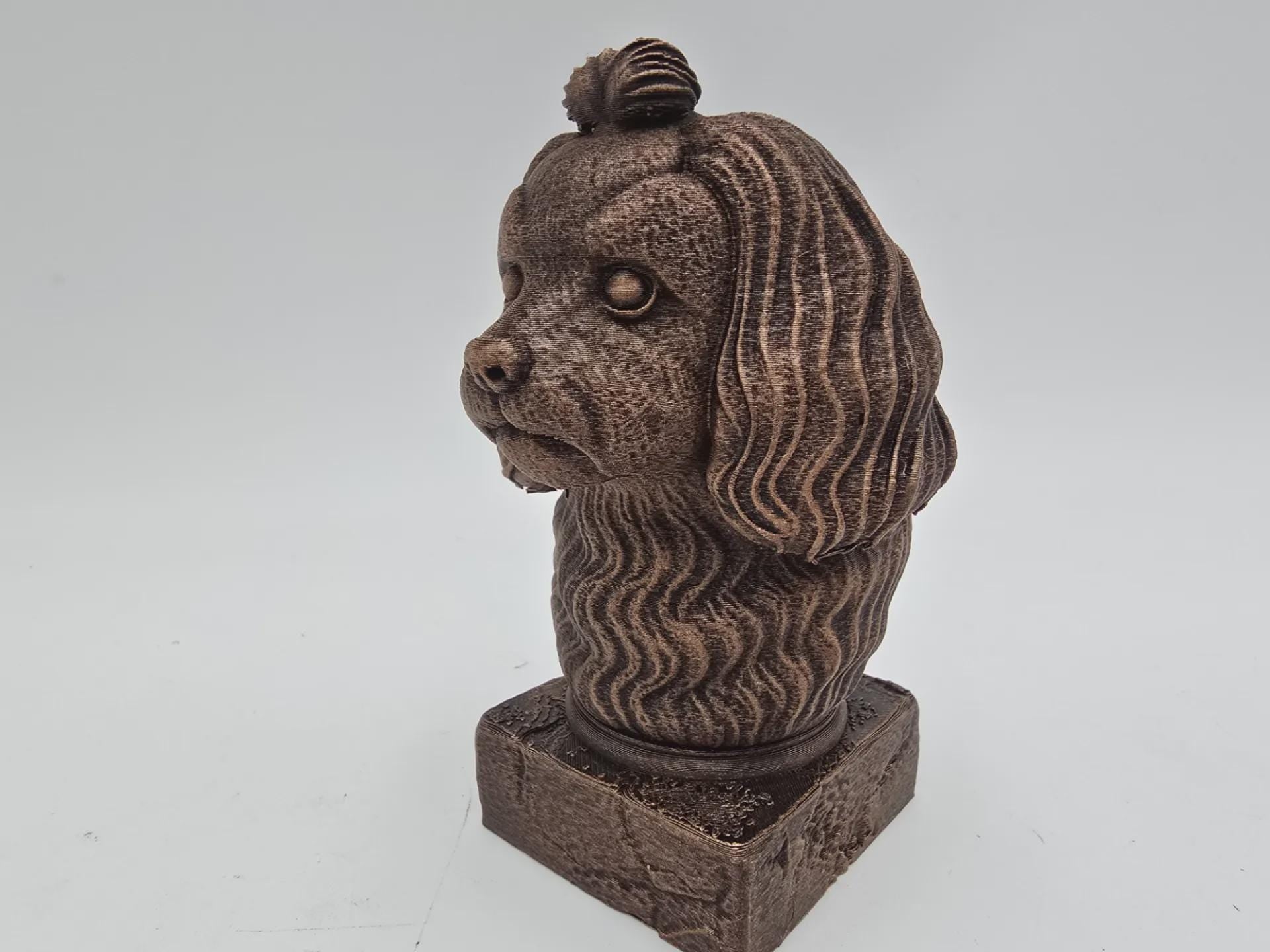 Bust of a maltese bust dog statue - home decor dog lover handpainted ornament