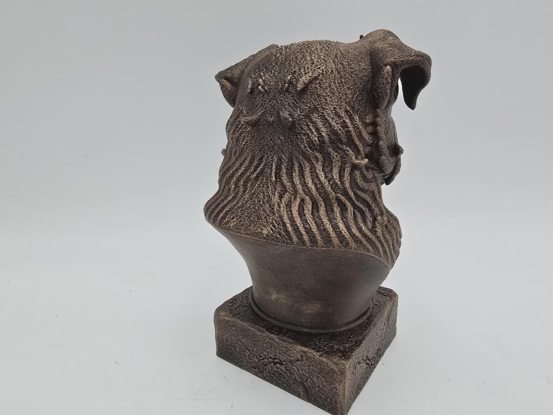 Bust of a brussels griffon dog statue - home decor dog lover handpainted ornament