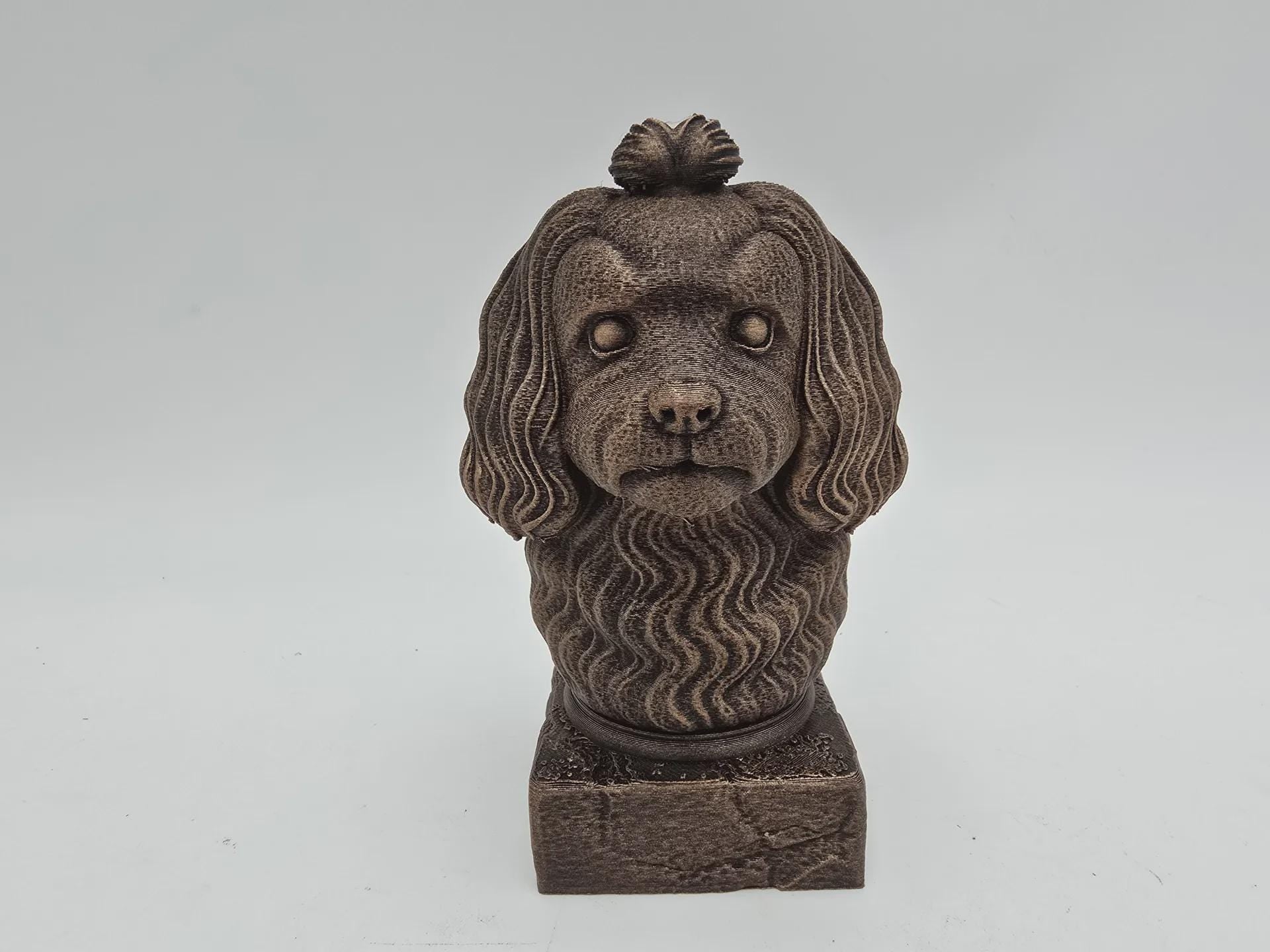 Bust of a maltese bust dog statue - home decor dog lover handpainted ornament