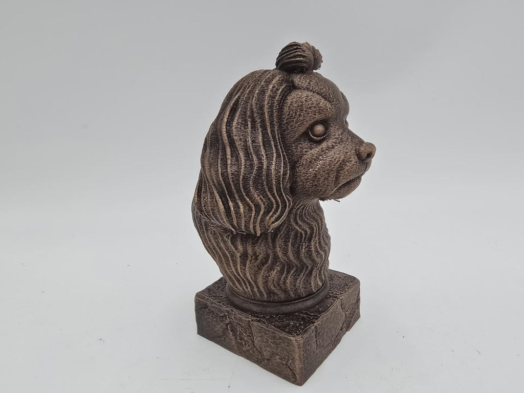Bust of a maltese bust dog statue - home decor dog lover handpainted ornament