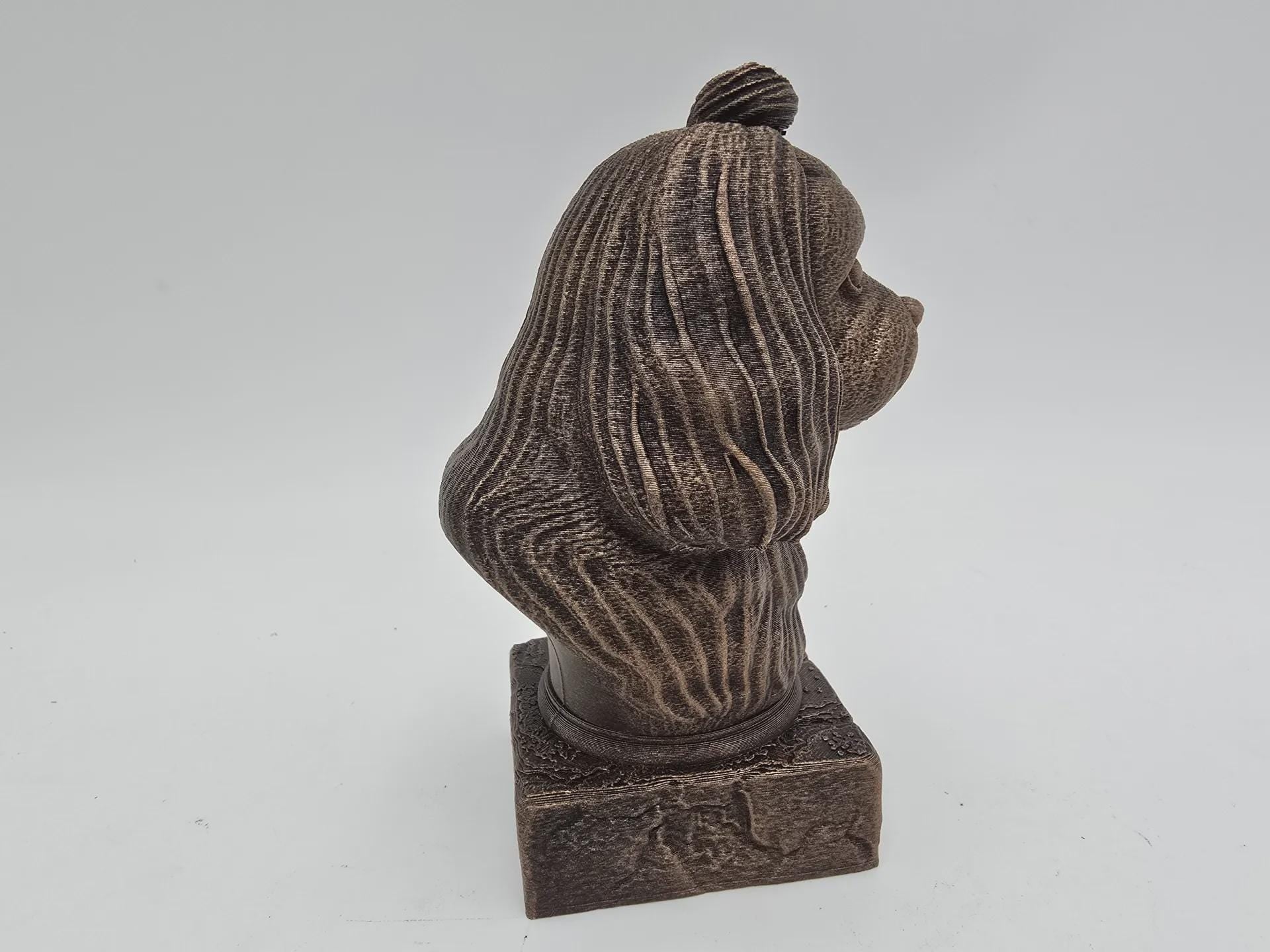 Bust of a maltese bust dog statue - home decor dog lover handpainted ornament