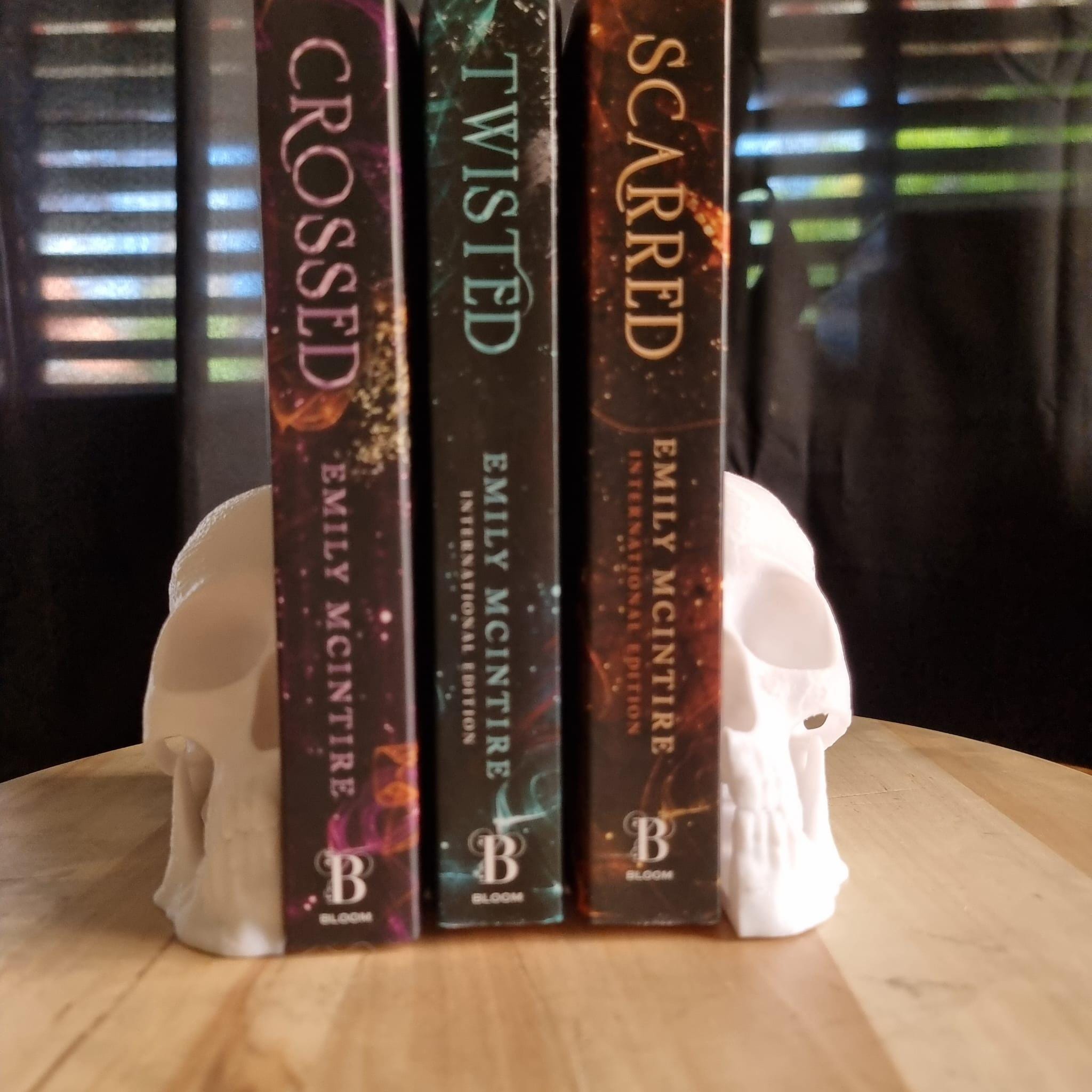 Skull Book ends Set | Gothic Halloween Decor | Spooky Bookshelf Accessory | Dark Academia Book Holders | Creepy Skull Decor