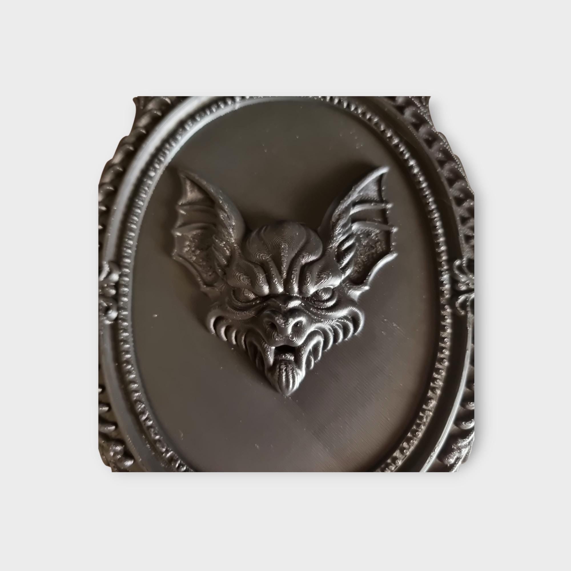 Gothic Bat Wall Plaque | Halloween Bat Decor | Dark Baroque Wall Hanging | Spooky Vampire Bat Art | Occult Home Decoration