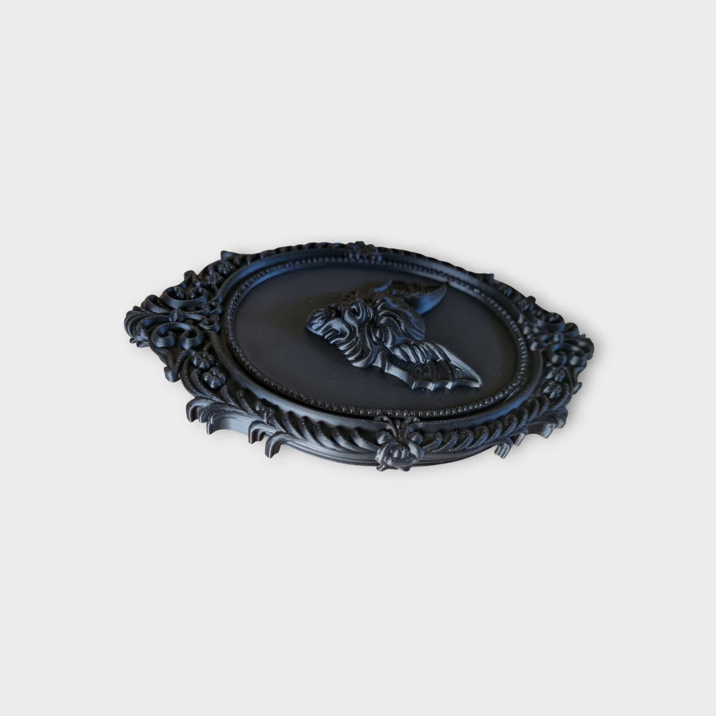Gothic Fledermaus Wandschild | Halloween Fledermaus Dekor | Dunkler Barock Wandbehang | Gruselige Vampir Fledermaus Kunst | Okkulte Wohndekoration