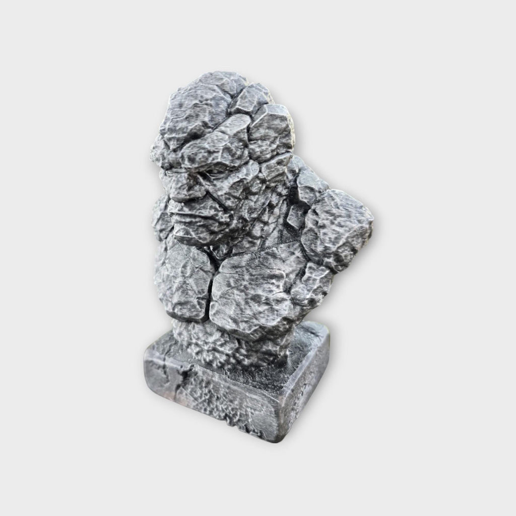 Bust of a Stone golum statue - handpainted home decor mythical lover gift him her ornament