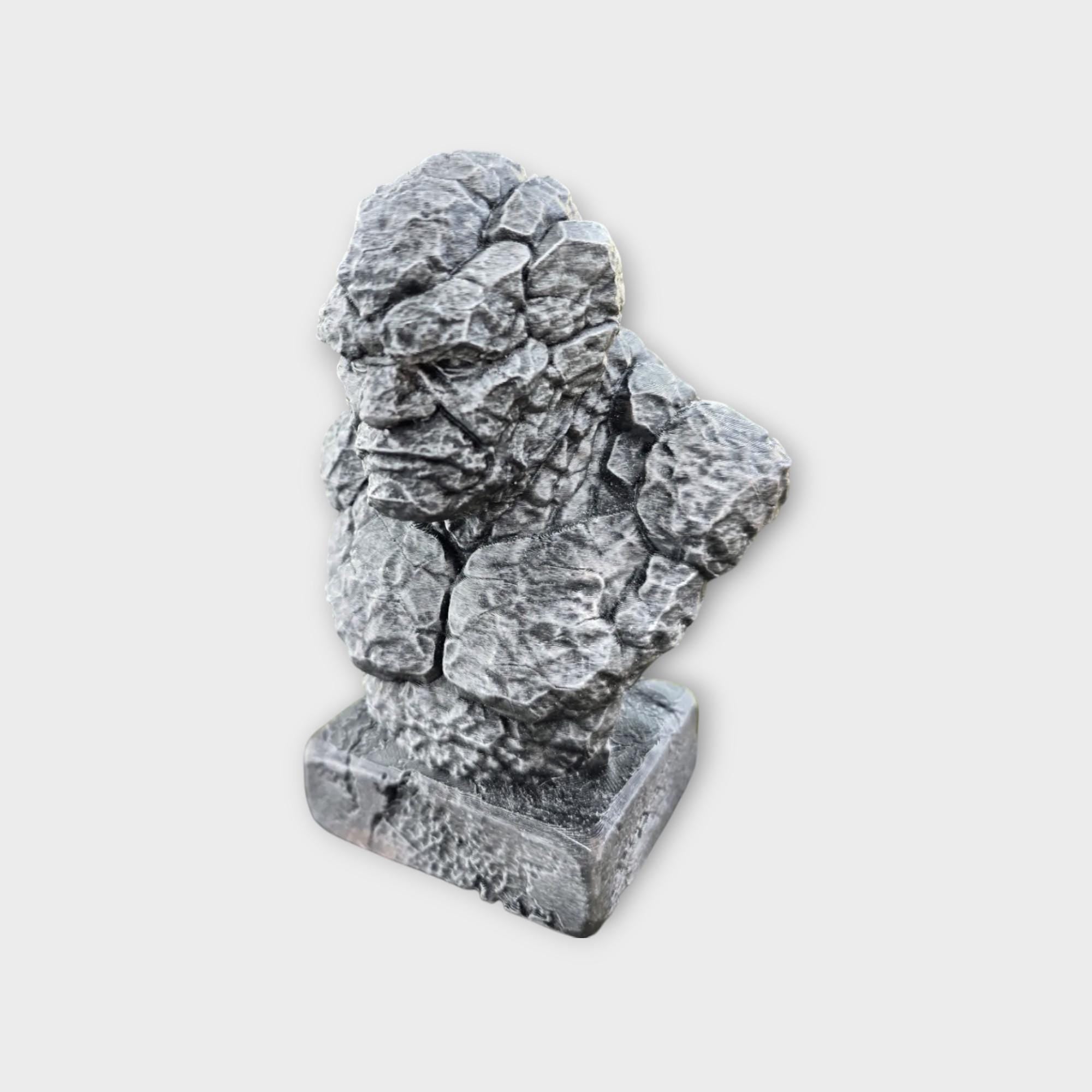 Bust of a Stone golum statue - handpainted home decor mythical lover gift him her ornament