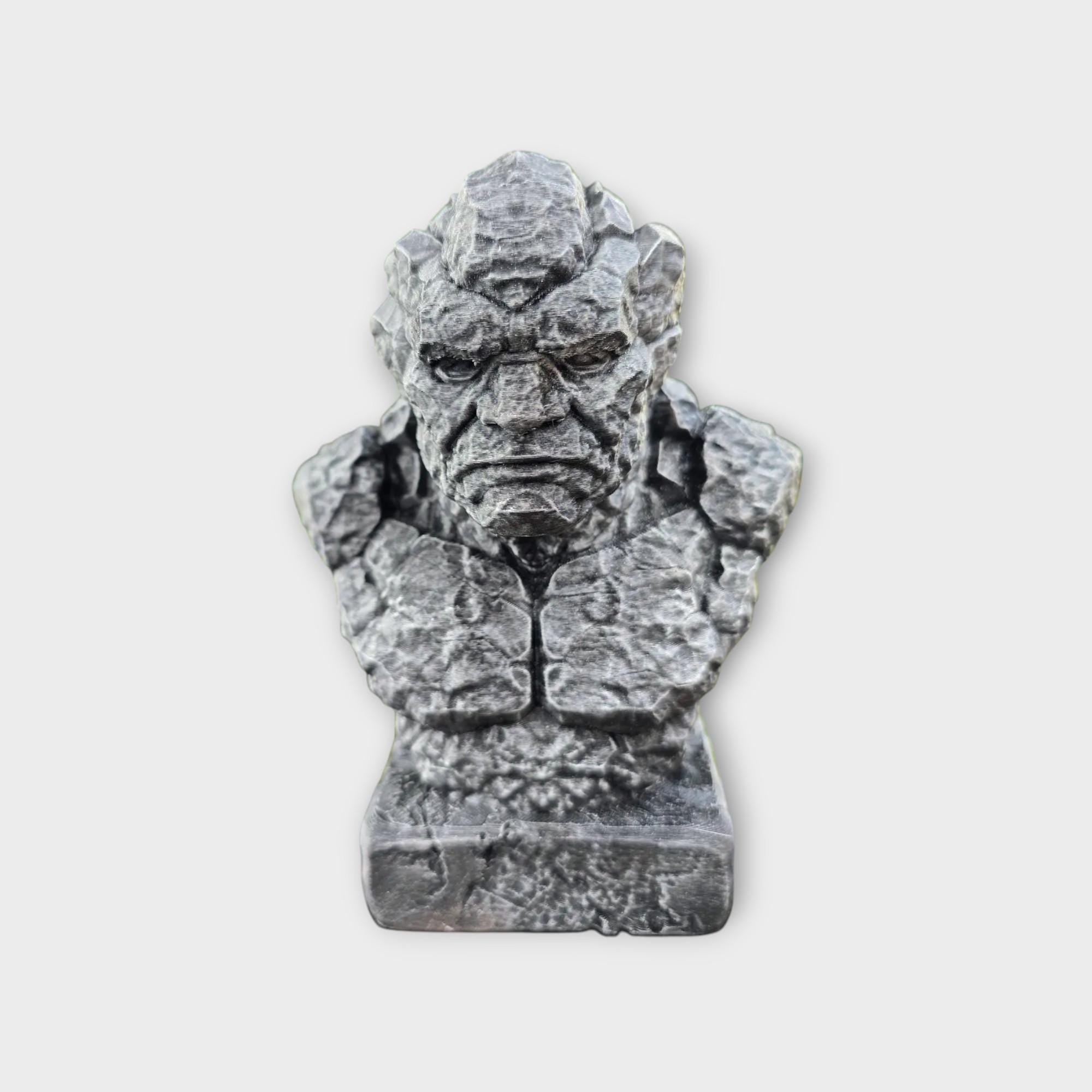 Bust of a Stone golum statue - handpainted home decor mythical lover gift him her ornament