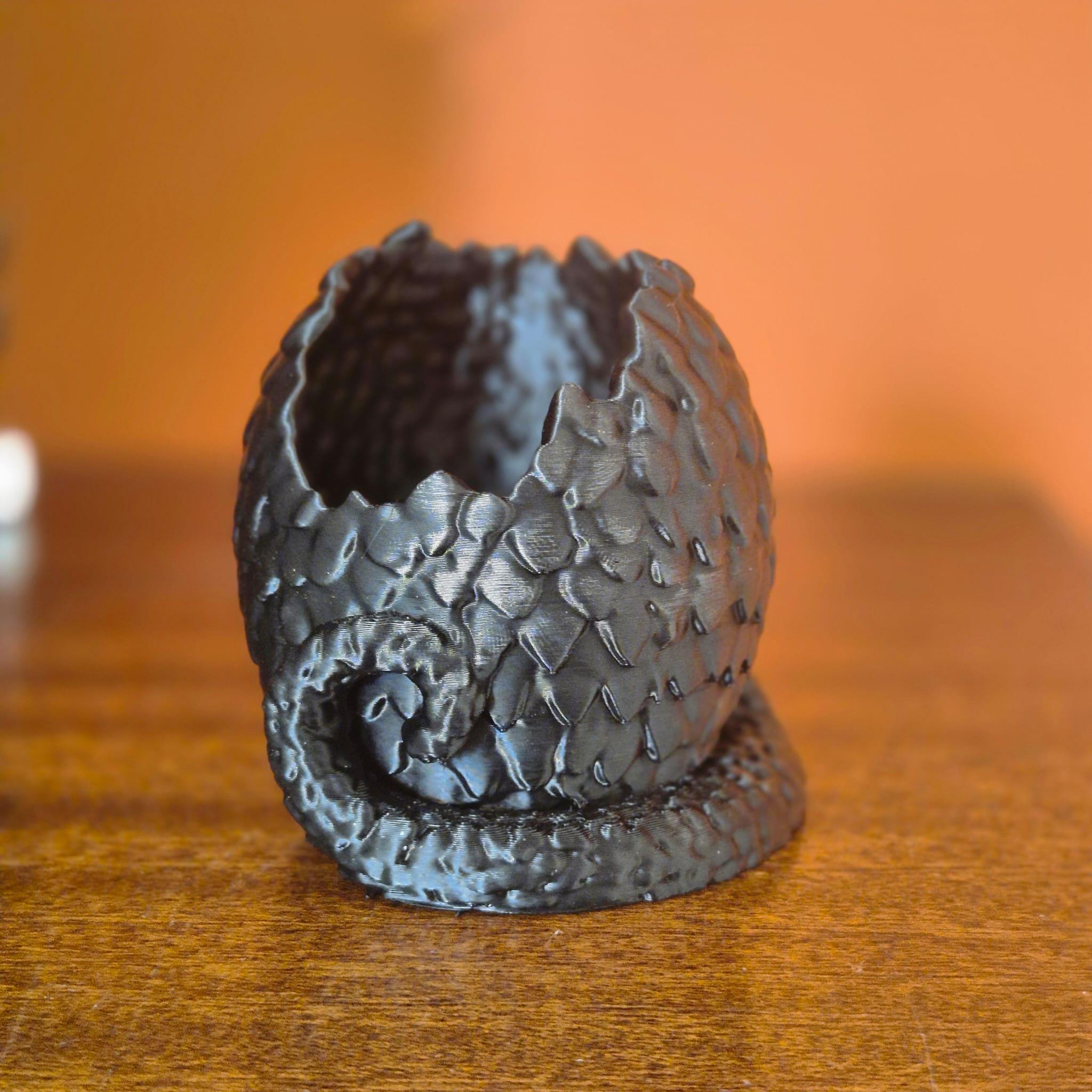 Drachenei-Teelichthalter – Fantasy-Wohndekor, handgefertigte Drachenei-Skulptur, einzigartiges Geschenk für Fantasy-Liebhaber