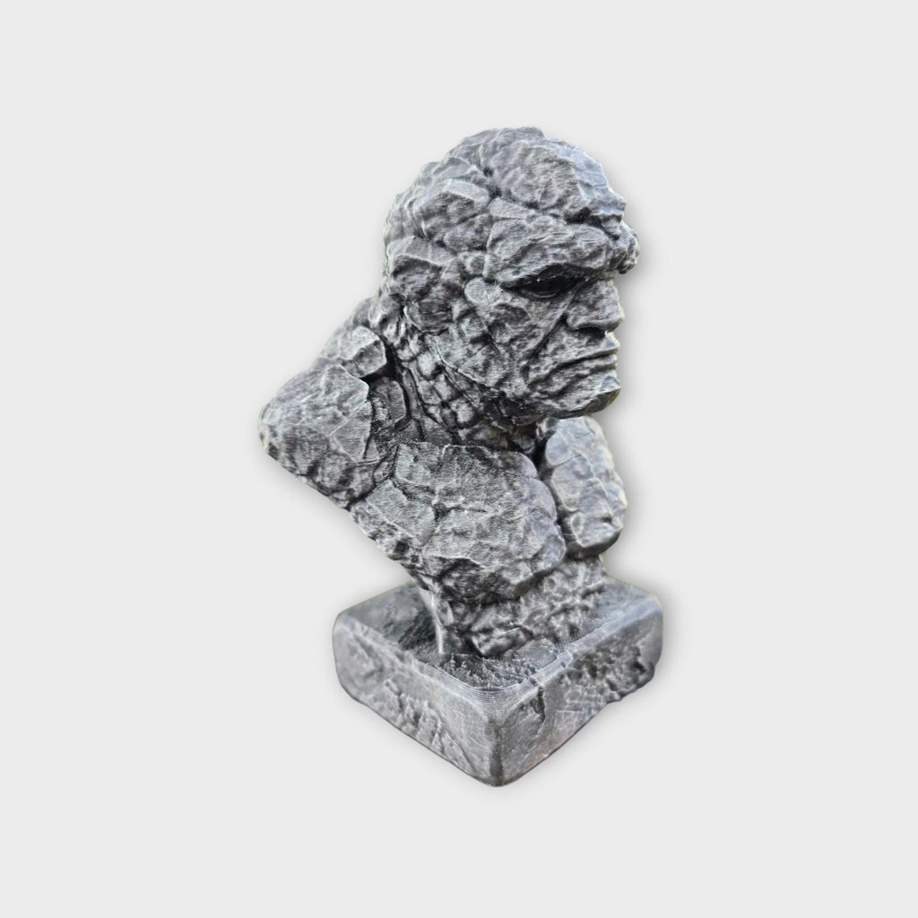 Bust of a Stone golum statue - handpainted home decor mythical lover gift him her ornament