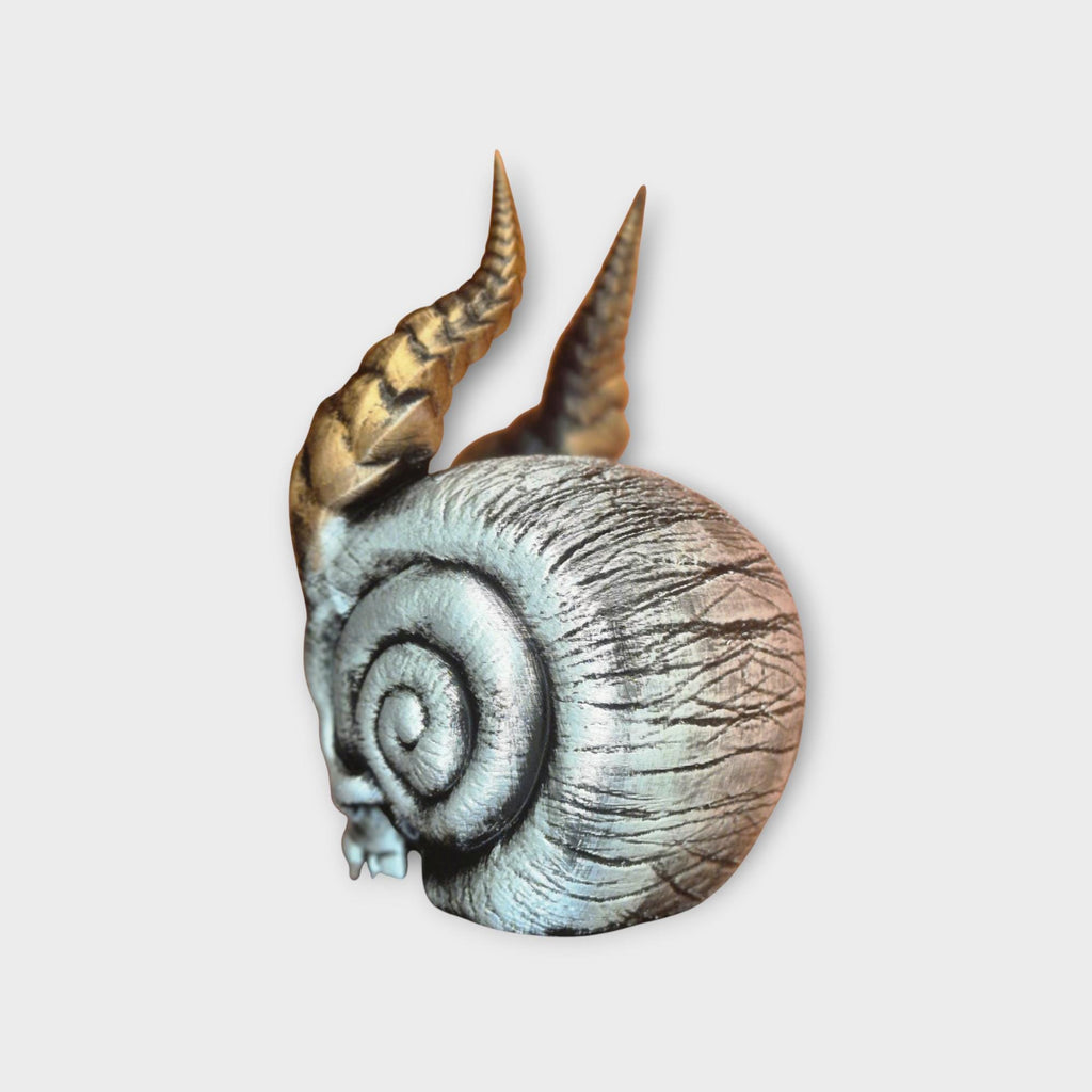 Ram Skull with Horns | Gothic Halloween Decor | Demon Skull Statue | Occult Home Decoration | Dark Fantasy Ram Head Figurine