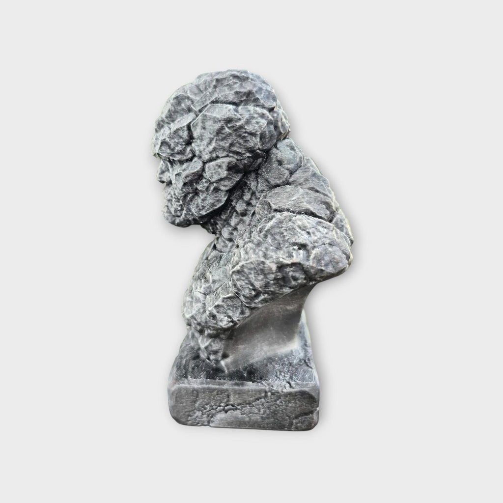 Bust of a Stone golum statue - handpainted home decor mythical lover gift him her ornament