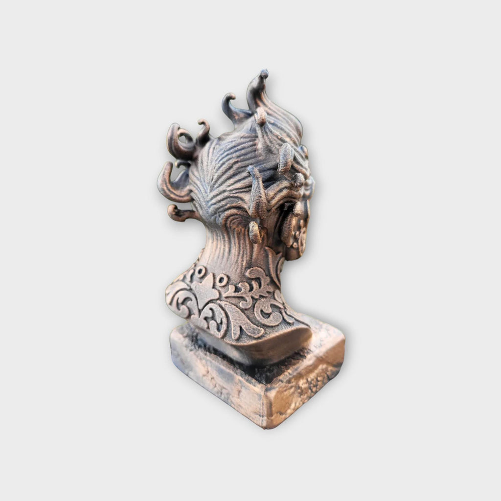 Büste einer Wasserelementarstatue - handbemalt Wohndekor mythisches Liebhabergeschenk für ihn oder sie Ornament
