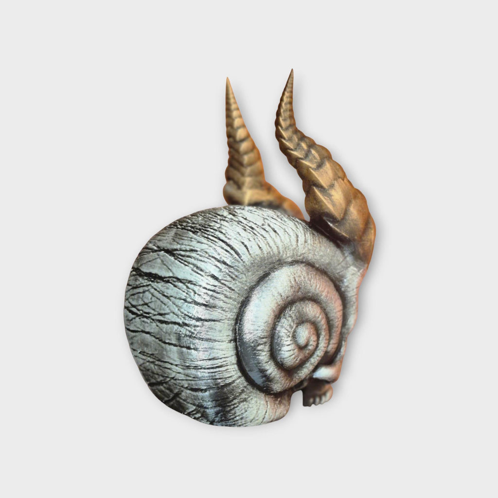 Ram Skull with Horns | Gothic Halloween Decor | Demon Skull Statue | Occult Home Decoration | Dark Fantasy Ram Head Figurine