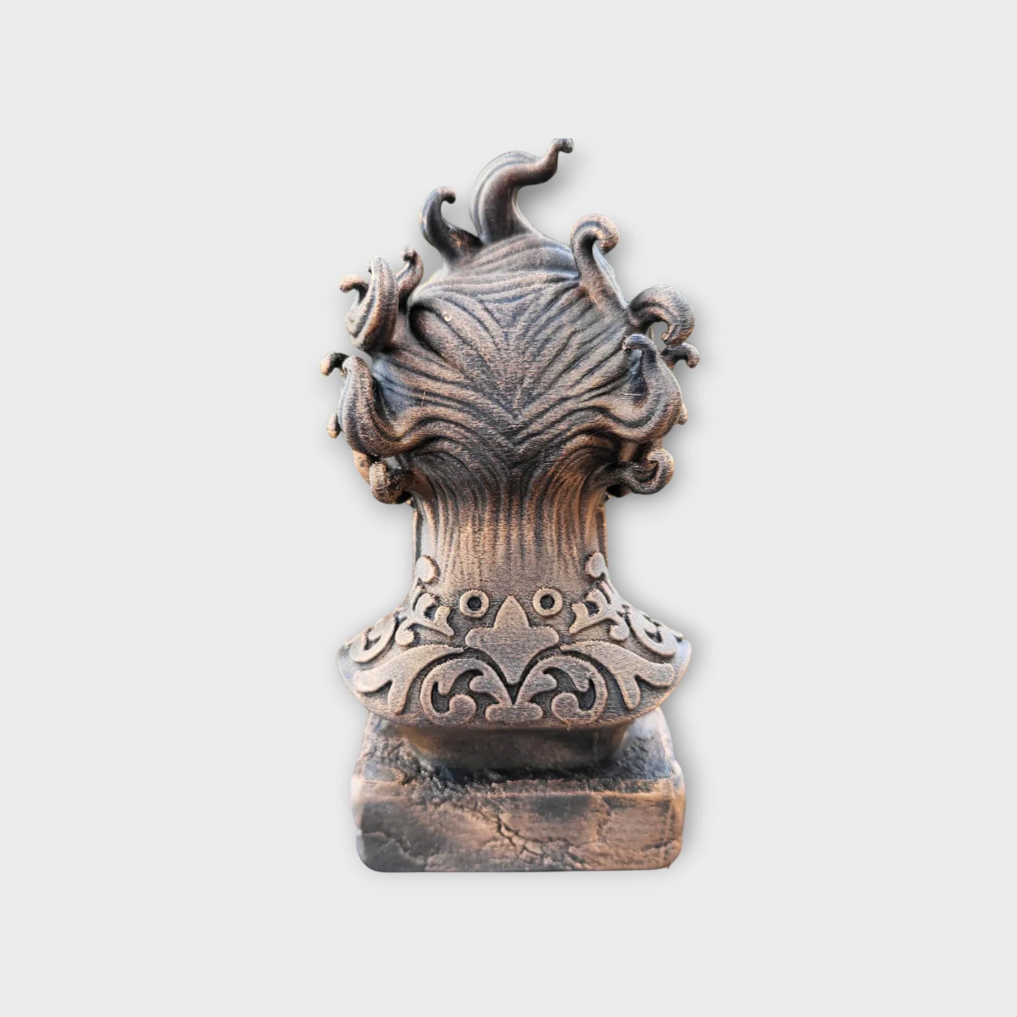 Bust of a Water elemental statue - handpainted home decor mythical lover gift him her ornament