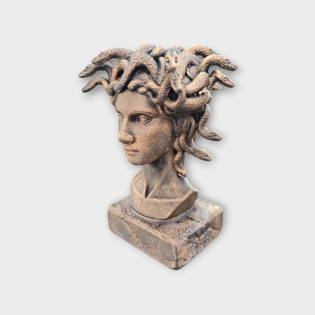 Bust of a Gorgon sisters statue - handpainted home decor mythical lover gift him her ornament