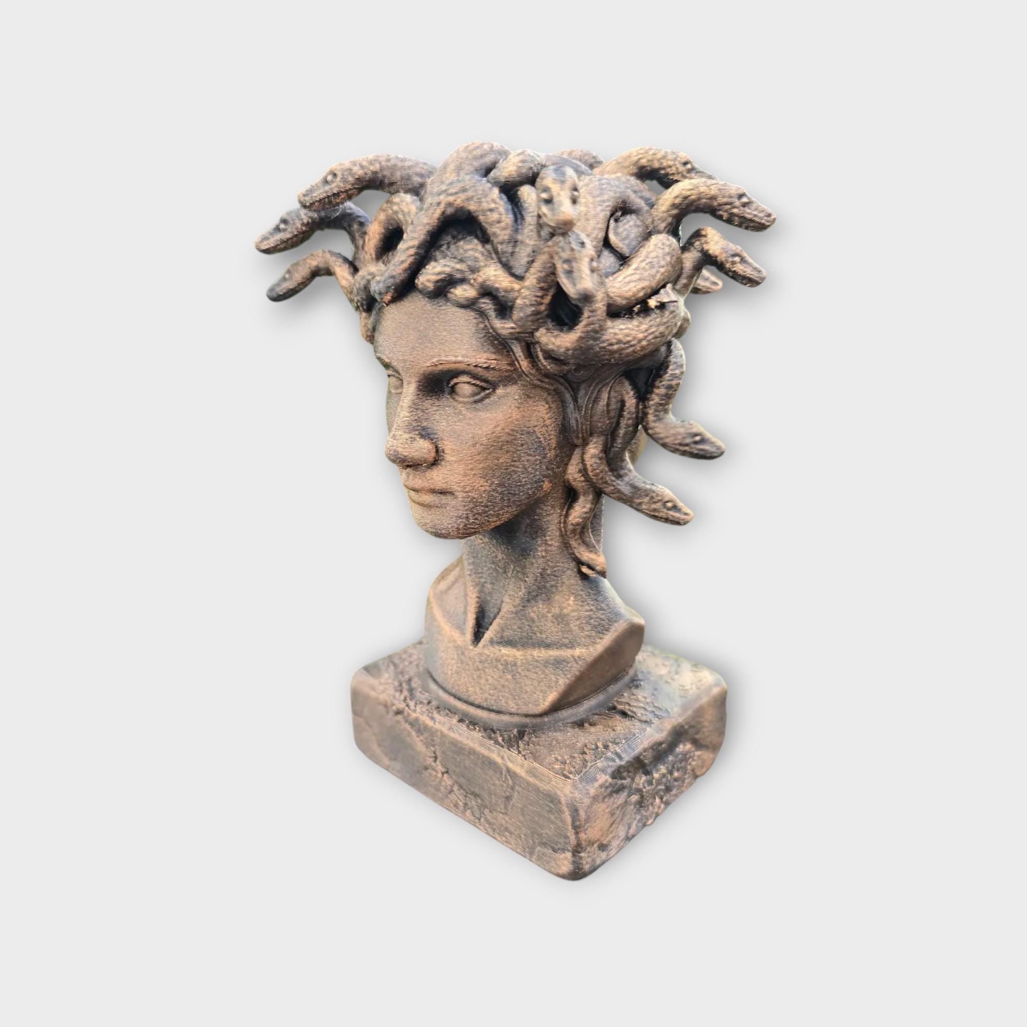 Bust of a Gorgon sisters statue - hand-painted home decor mythical lover gift him her ornament