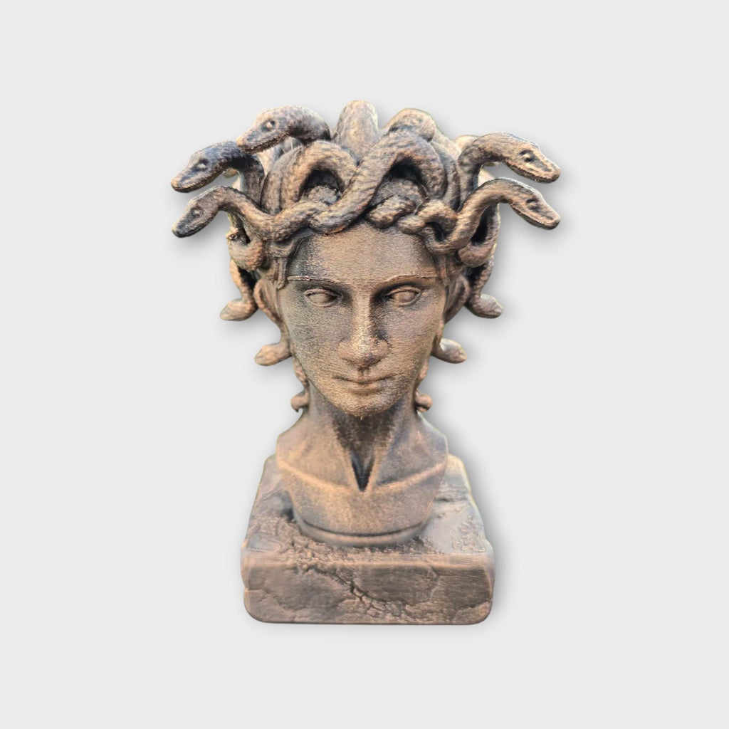 Bust of a Gorgon sisters statue - hand-painted home decor mythical lover gift him her ornament