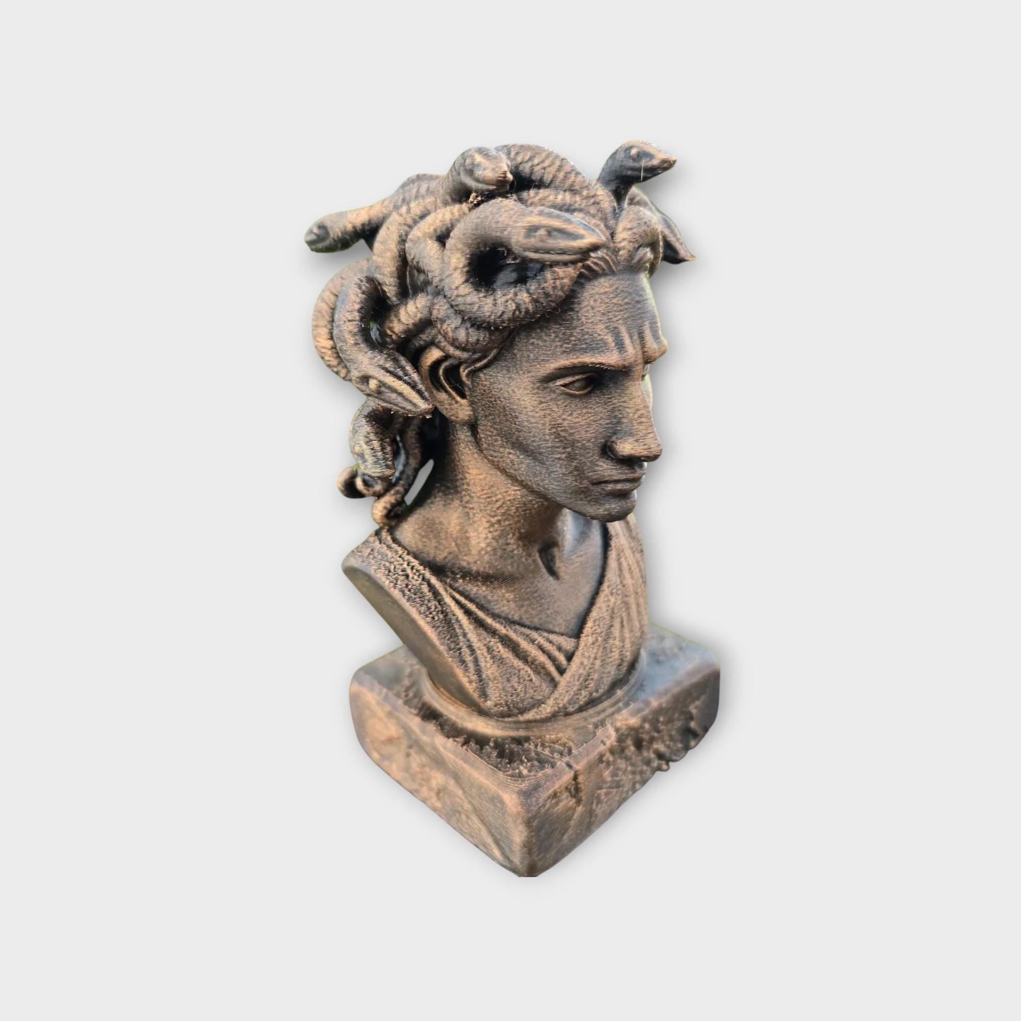 Büste einer Medusa-Statue – handbemaltes Wohndekor, mythisches Liebhaber-Geschenk für ihn oder sie, Ornament