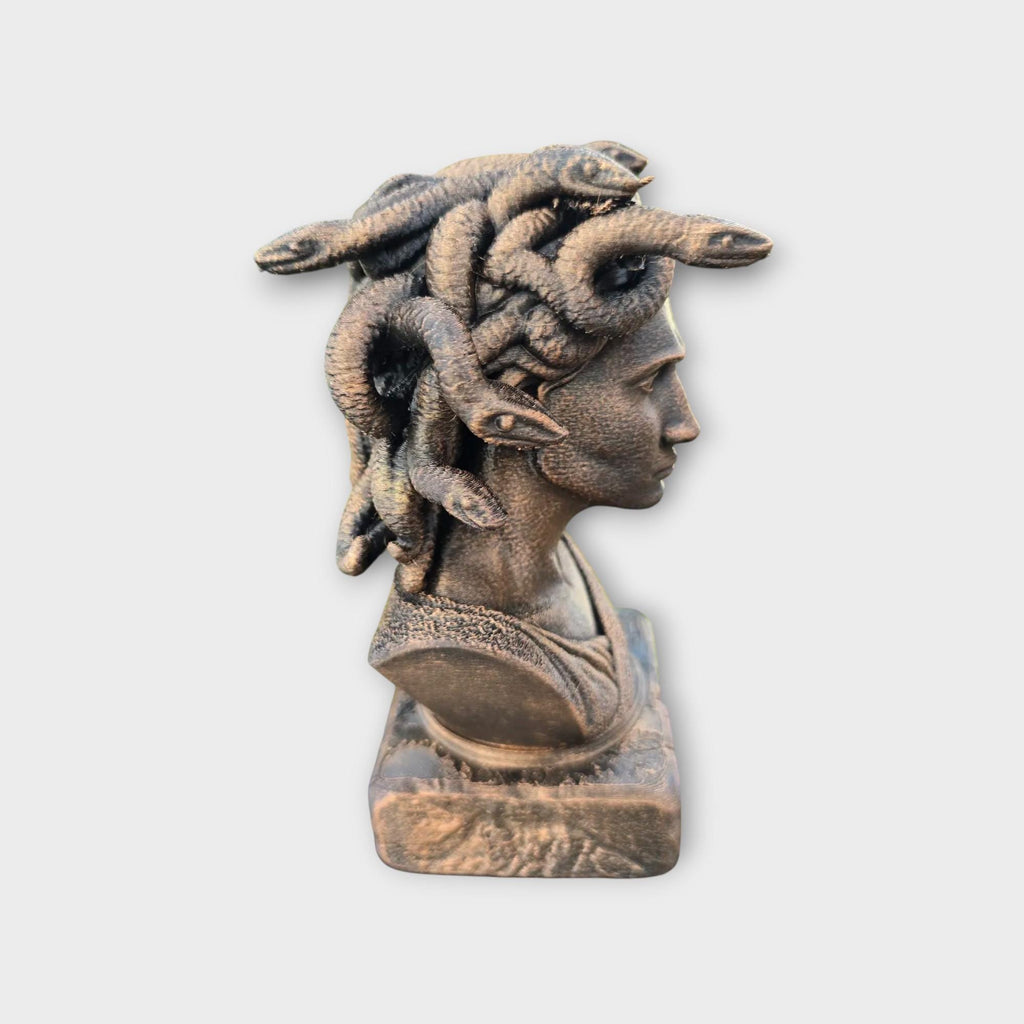 Büste einer Medusa-Statue – handbemaltes Wohndekor, mythisches Liebhaber-Geschenk für ihn oder sie, Ornament