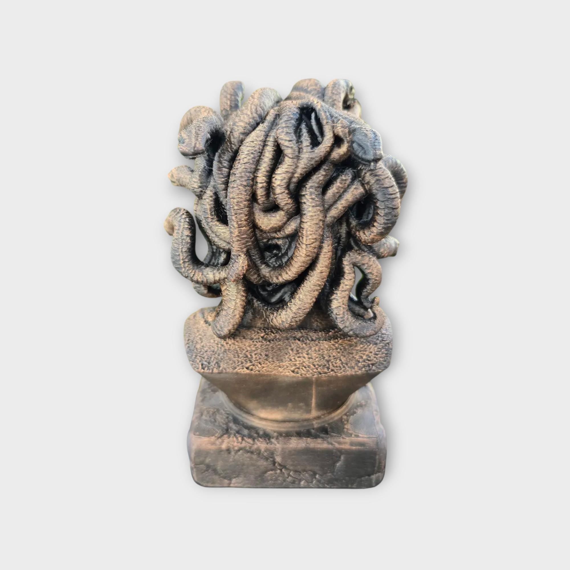 Bust of a Medusa statue - handpainted home decor mythical lover gift him her ornament