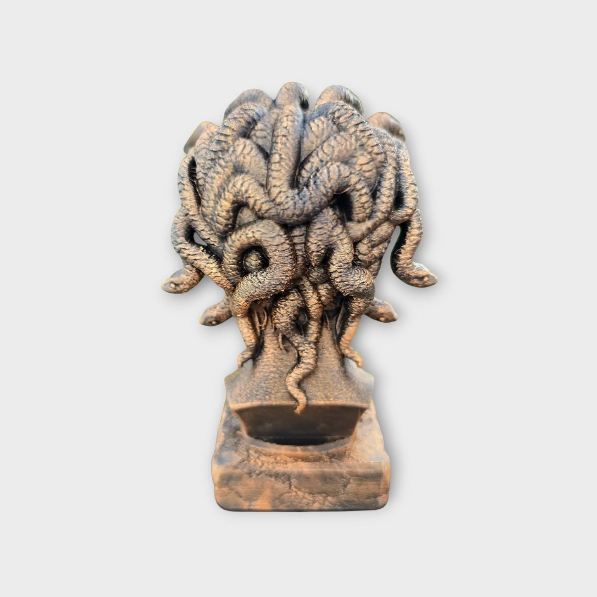 Bust of a Gorgon statue - handpainted home decor mythical lover gift him her ornament