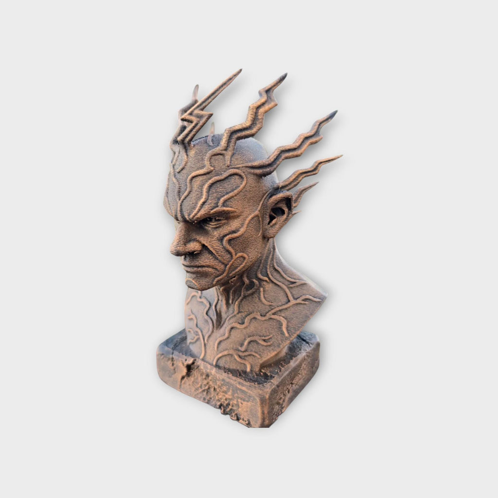 Büste einer Energieelementstatue - handbemalt Wohndekor mythisches Liebhabergeschenk für ihn oder sie Ornament