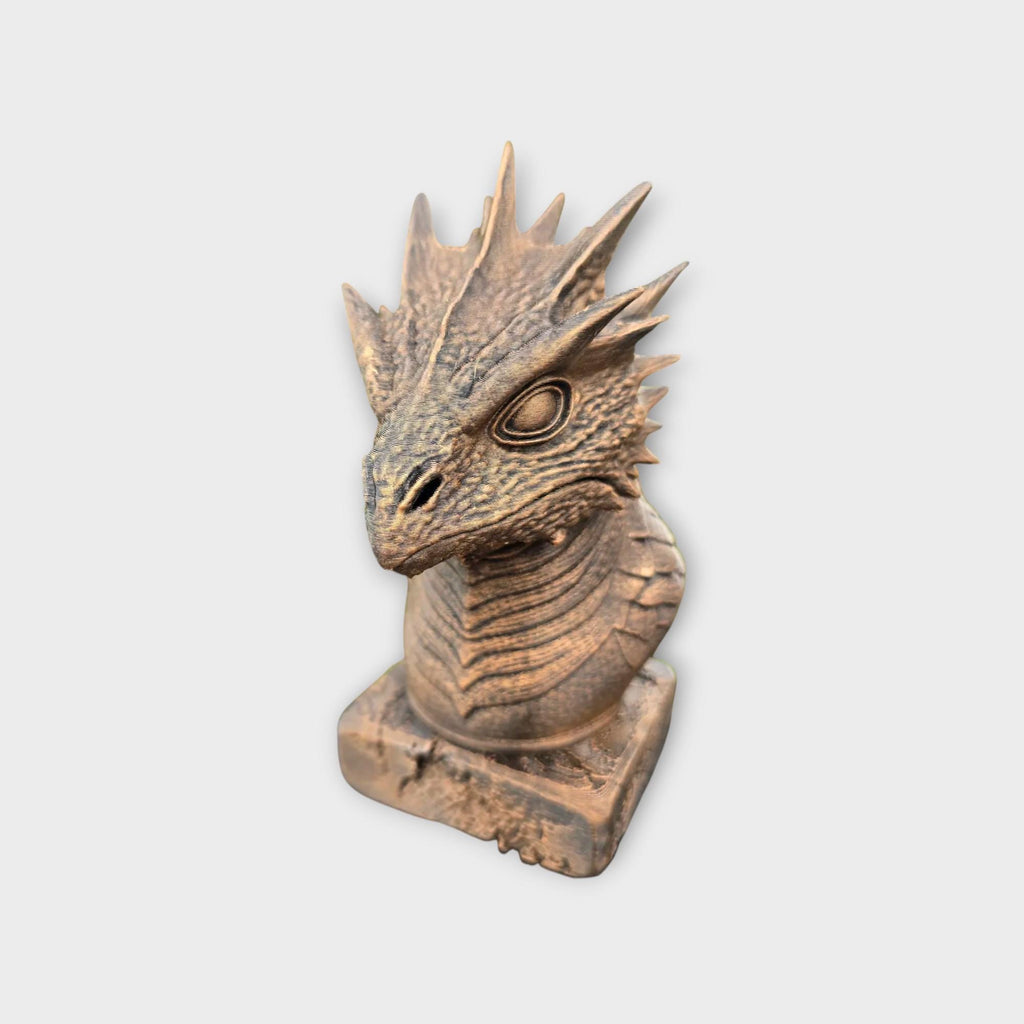 Bust of a Basilisk monster statue - handpainted home decor dog lover gift him her ornament